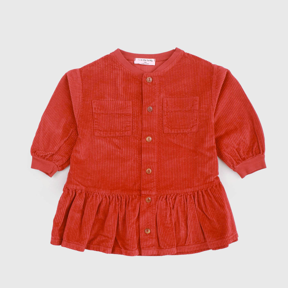 Red Velvet Dress for Newborn by ONE MORE IN THE FAMILY
