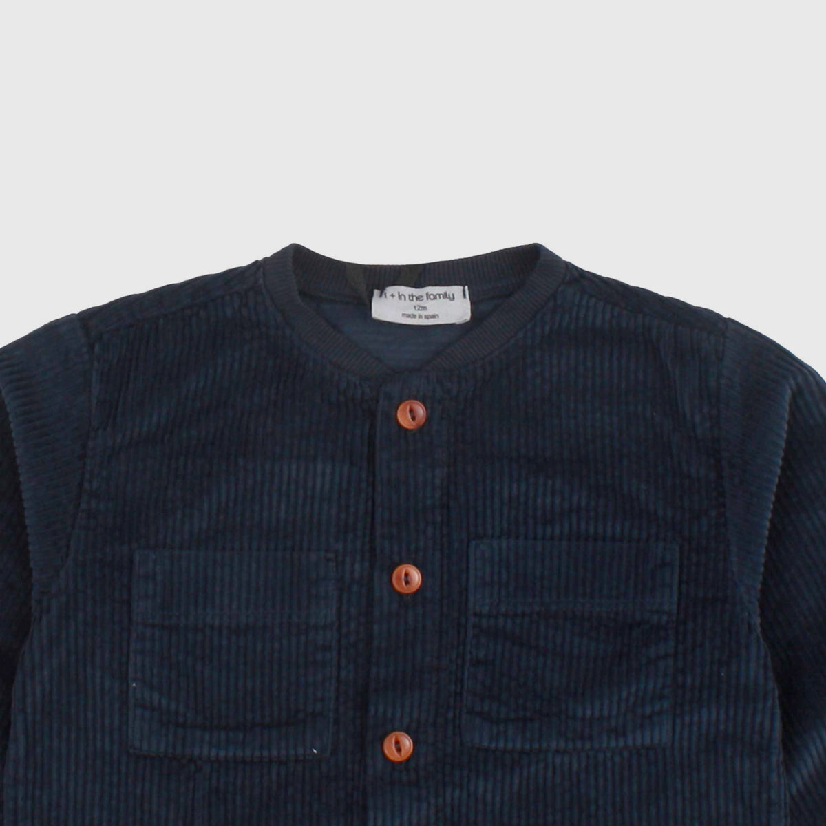 Camicia Blu in Velluto a Coste per Neonato by ONE MORE IN THE FAMILY