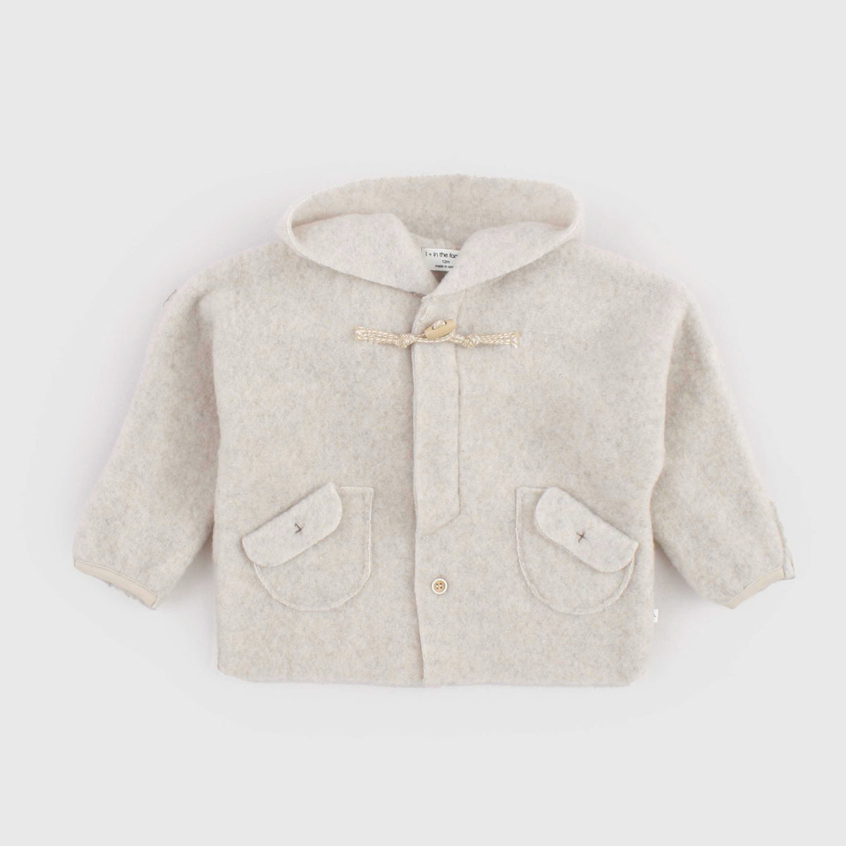 Beige Coat for Newborn by ONE MORE IN THE FAMILY