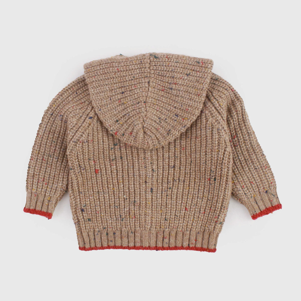 Beige Cardigan for Newborn Signed ONE MORE IN THE FAMILY