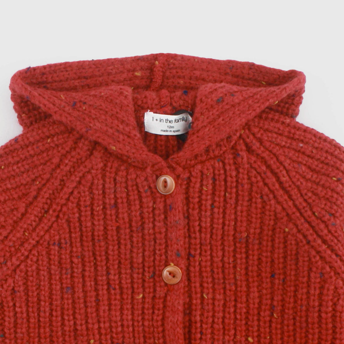 Bordeaux Cardigan for Newborn Signed ONE MORE IN THE FAMILY