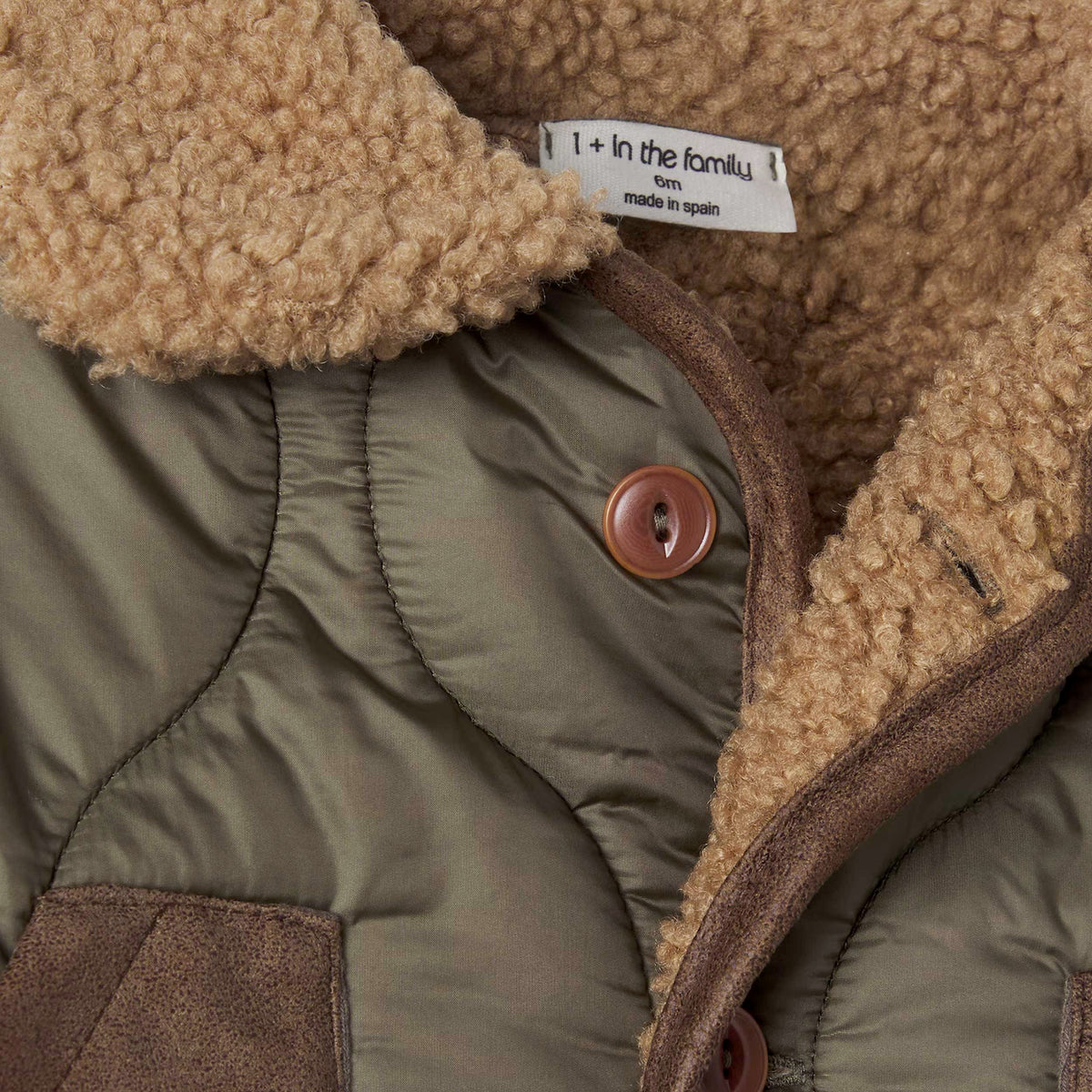 Green Quilted Baby Jacket by ONE MORE IN THE FAMILY
