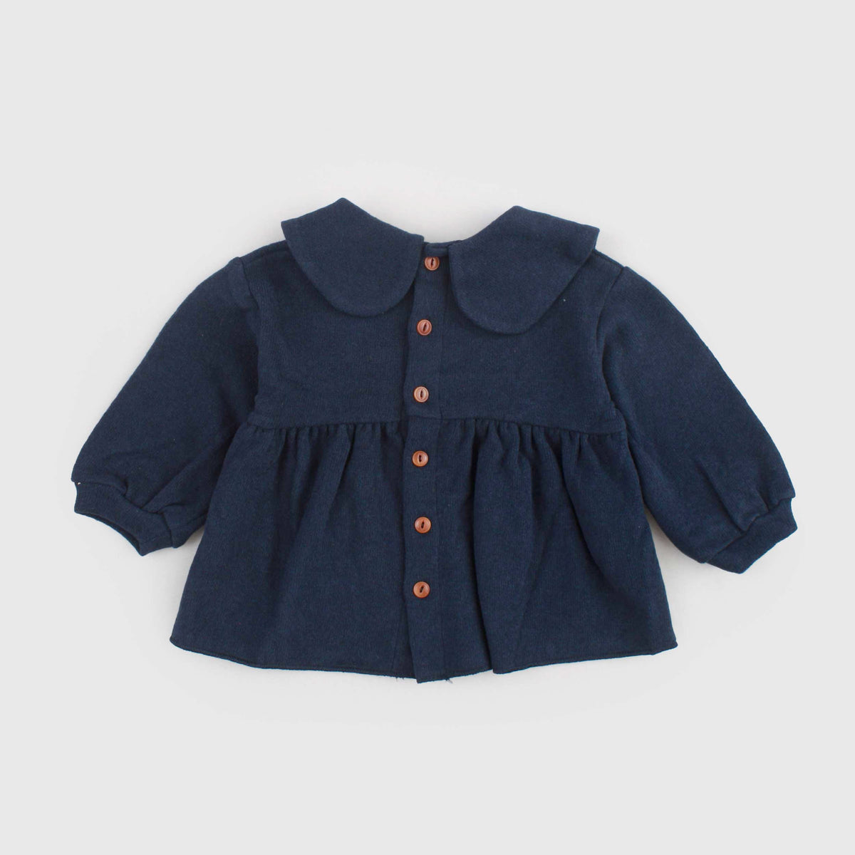 Blue Skid Neck Sweater for Newborn by ONE MORE IN THE FAMILY