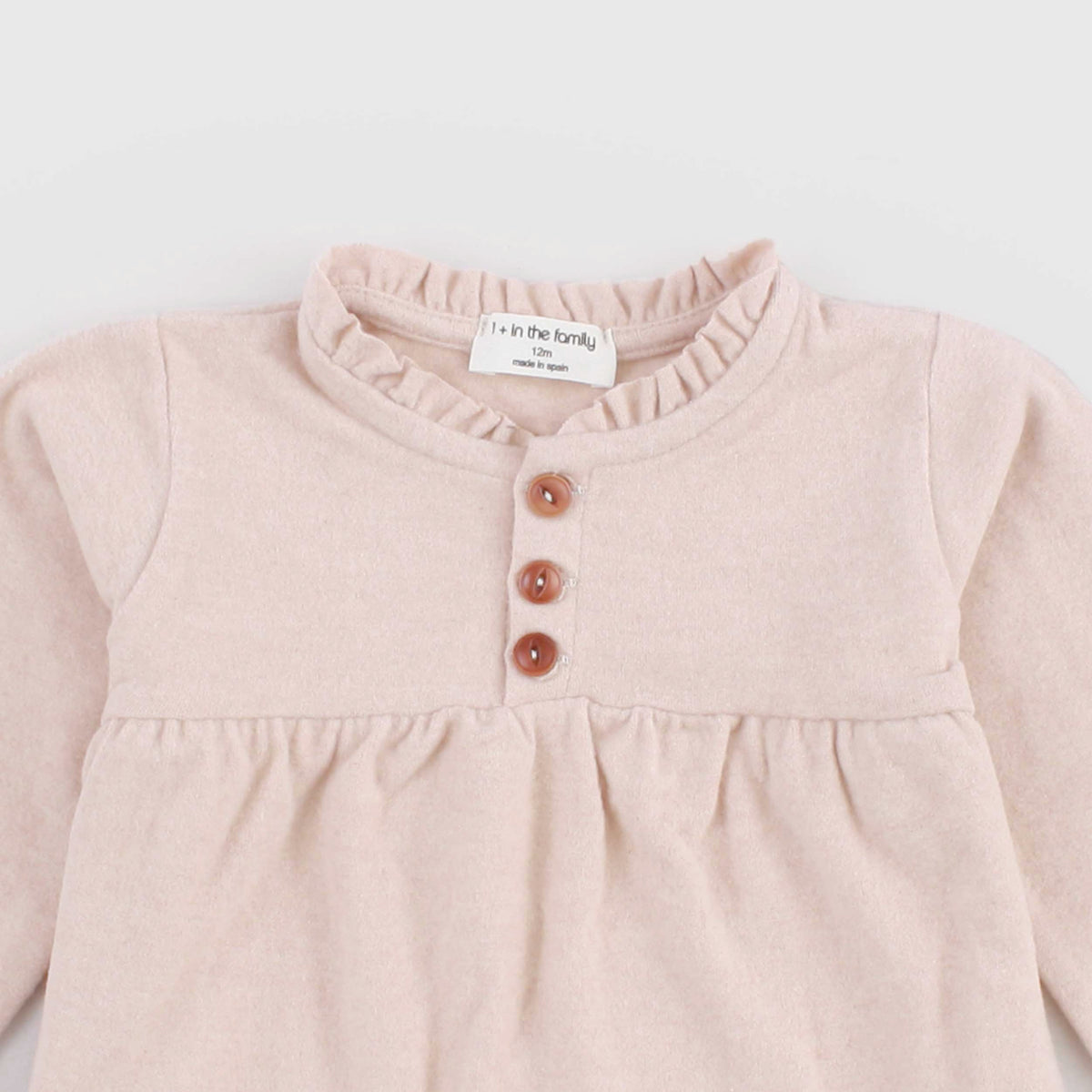 Light Pink Button-Up Sweater for Newborn by ONE MORE IN THE FAMILY