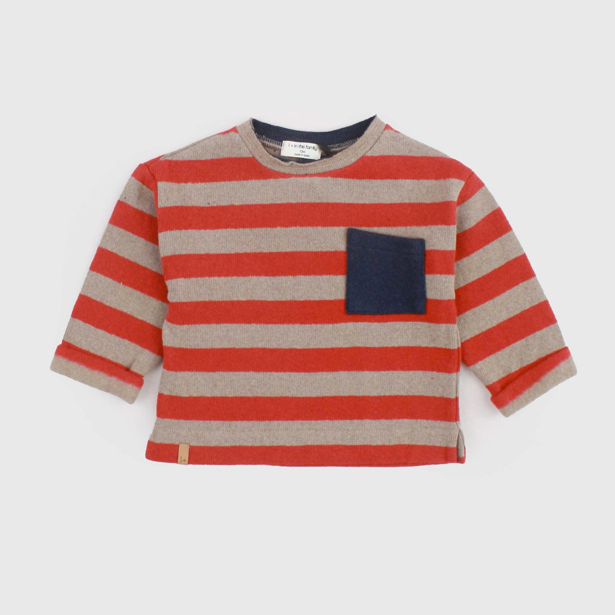 Baby One More in the Family Two-Tone Striped T-Shirt