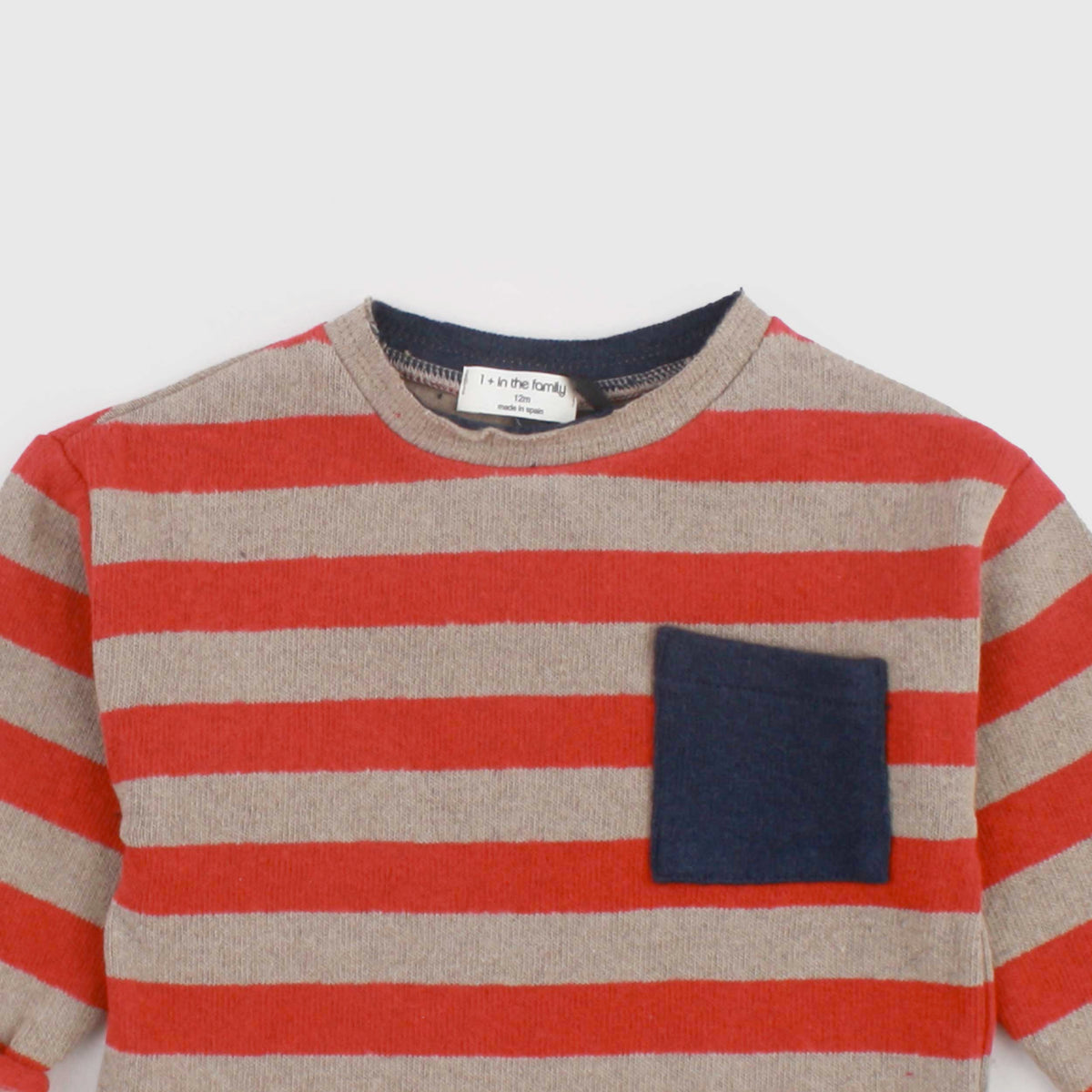 Baby One More in the Family Two-Tone Striped T-Shirt