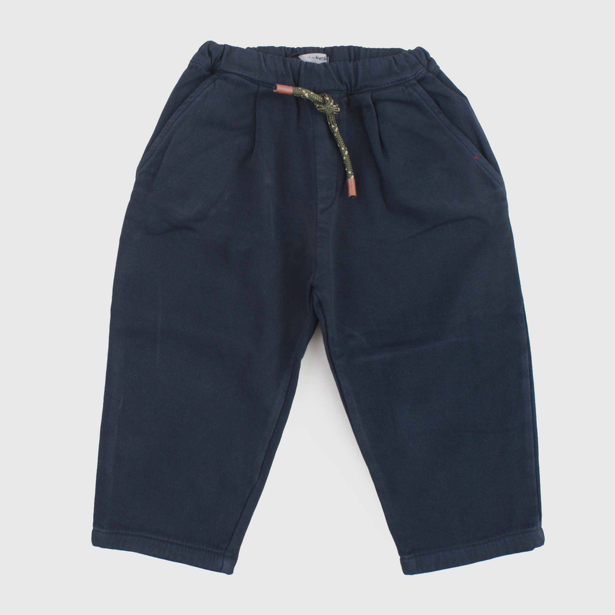 Elasticized Blue Trousers for Newborn by ONE MORE IN THE FAMILY