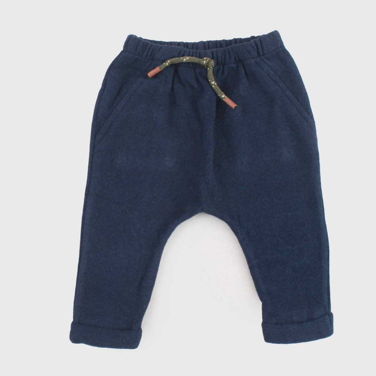 Blue Trousers with Pockets for Newborn by ONE MORE IN THE FAMILY