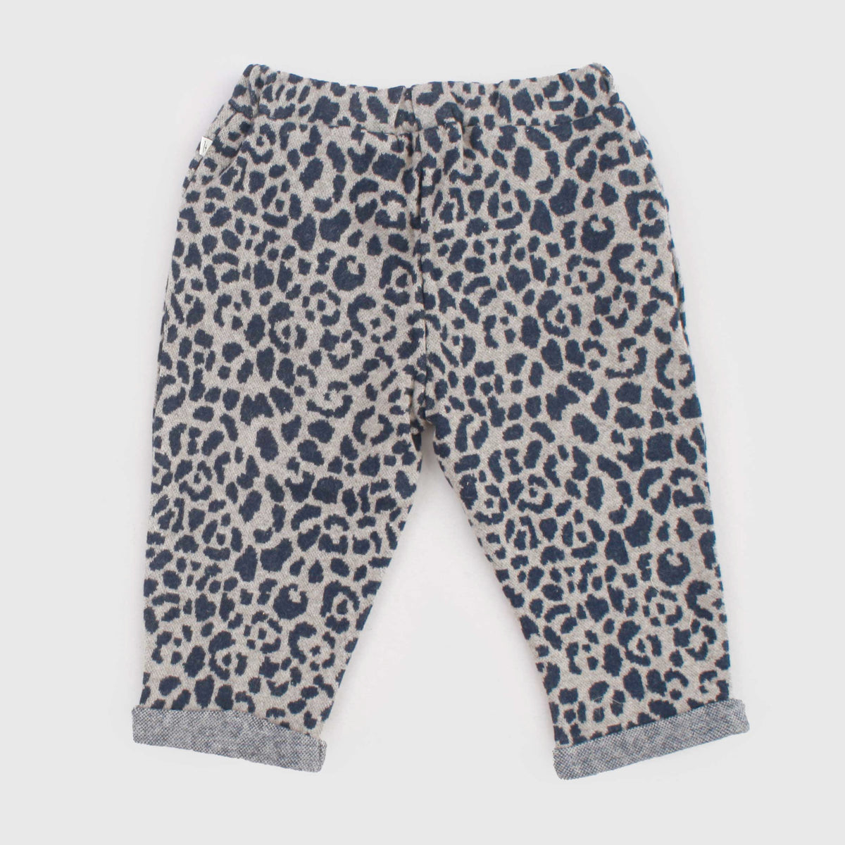 Grey and Blue Spotted Trousers for Newborn by ONE MORE IN THE FAMILY