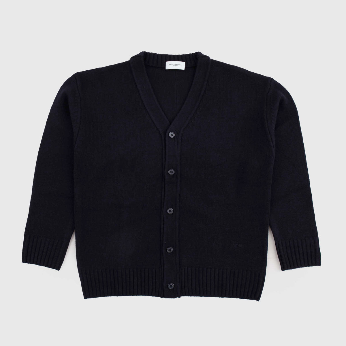 Black Cardigan in V-Neck Knit for Boy PAOLO PECORA