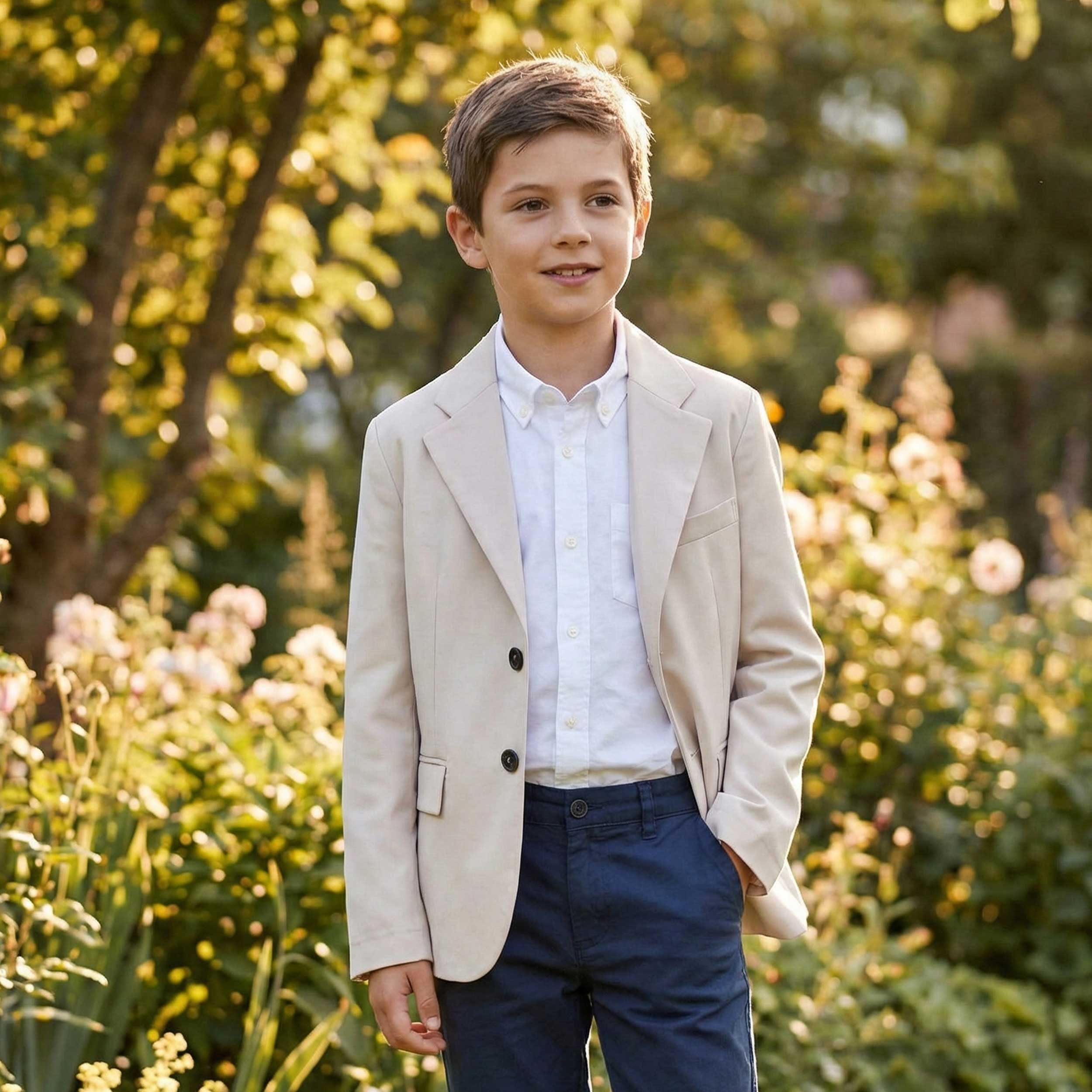 Giacca Beige a Due Bottoni Firmata PAOLO PECORA