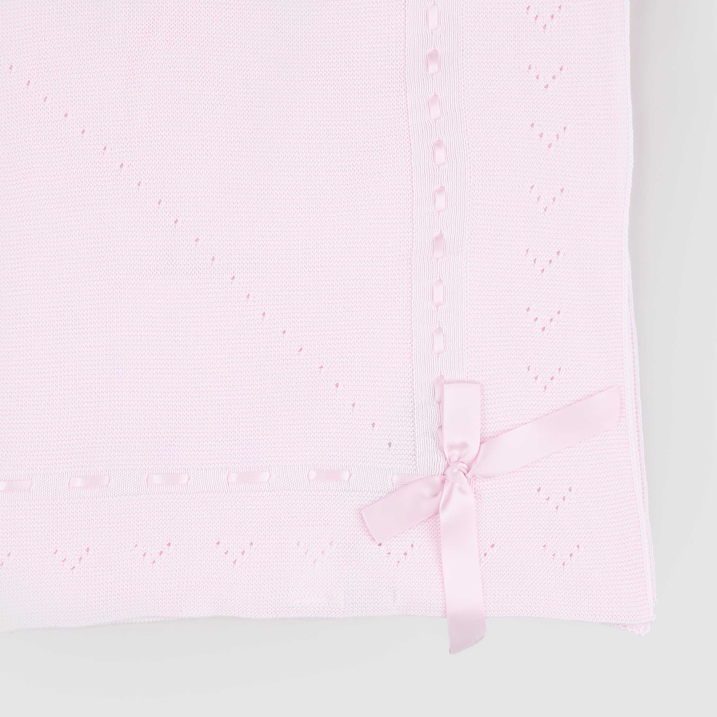 Pink Blanket with Bow Signed PECESA