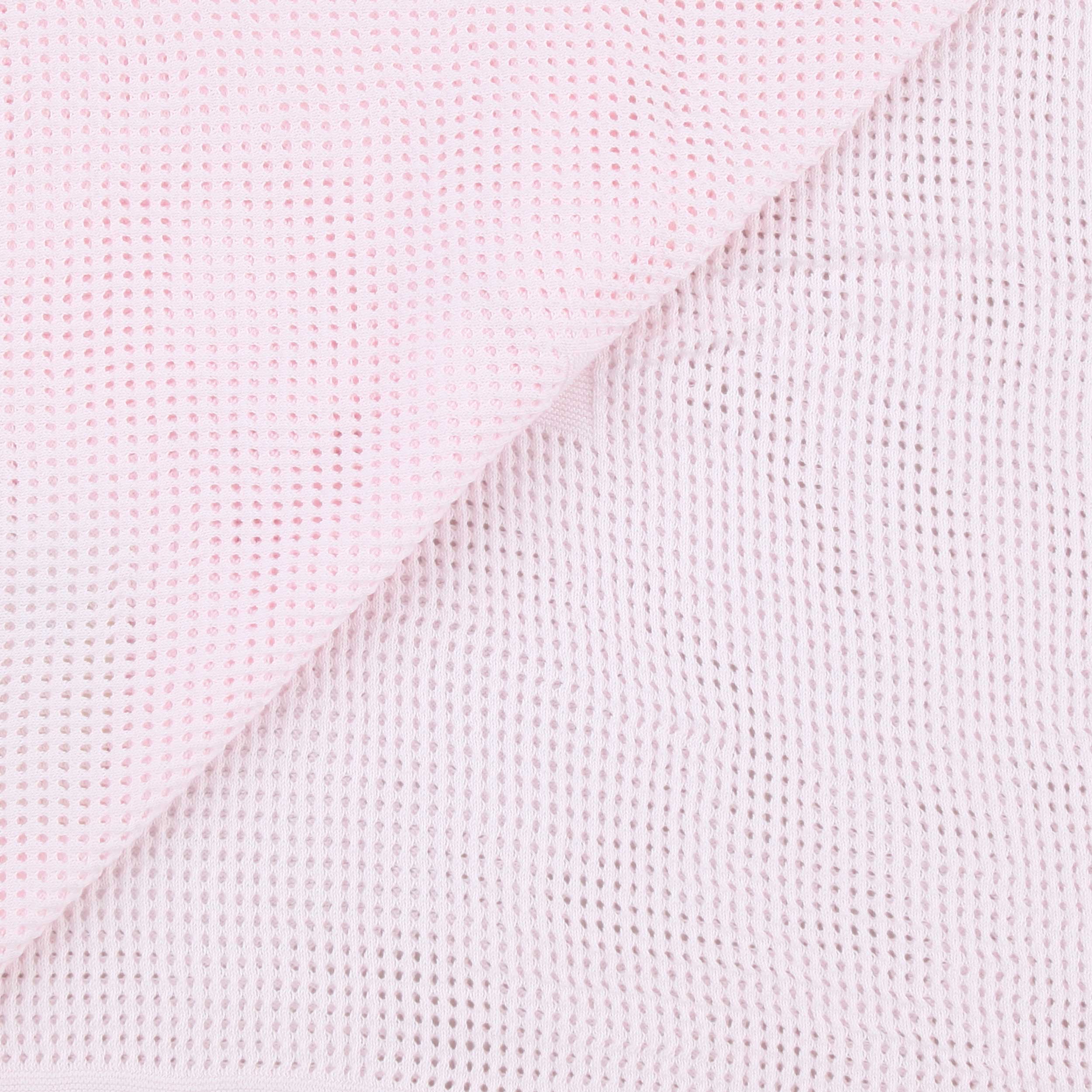 Copertina Rosa con Lavorazione ai Ferri Firmata PECESA