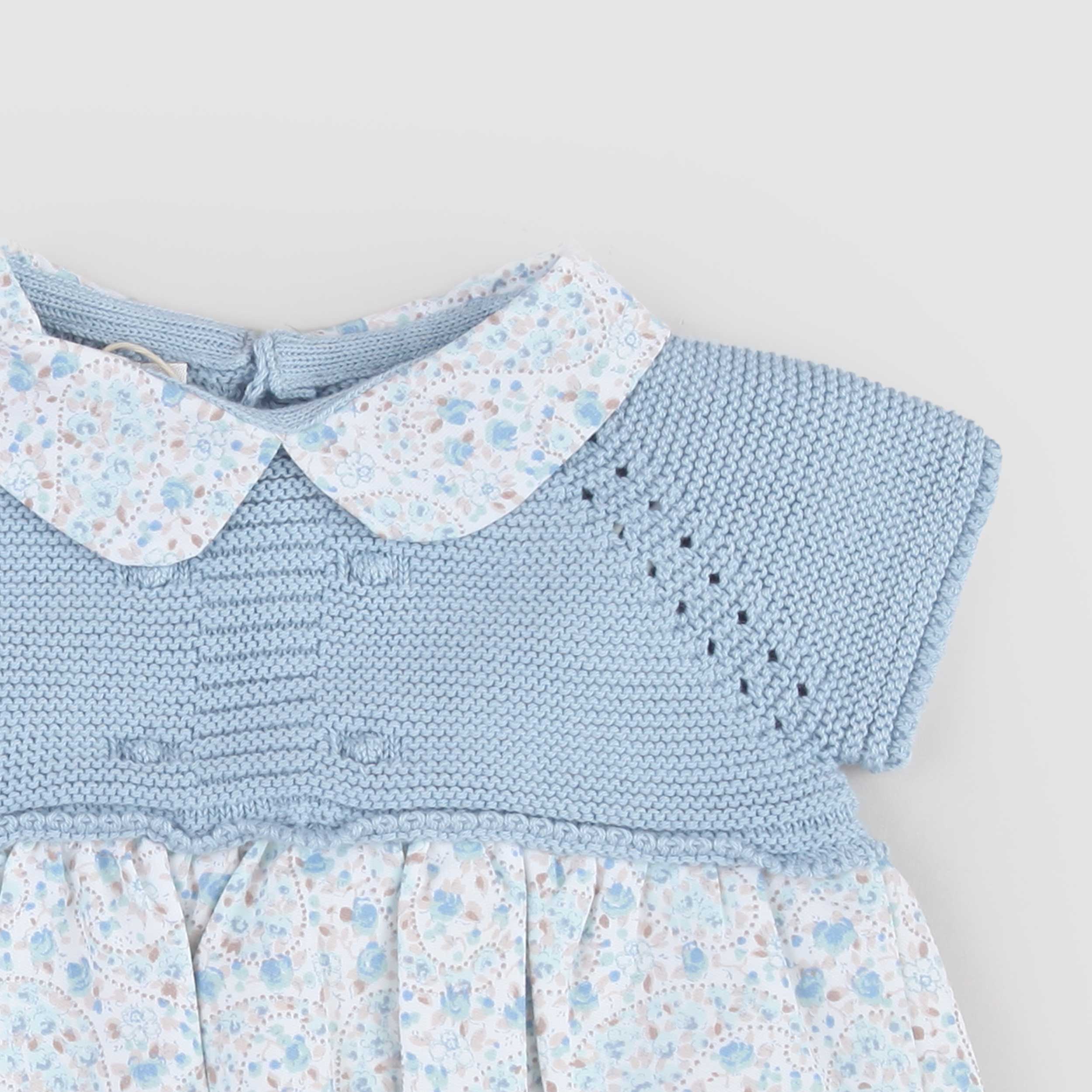 Light Blue Knitted Romper by PECESA