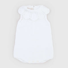 White Sleeveless Romper by PECESA