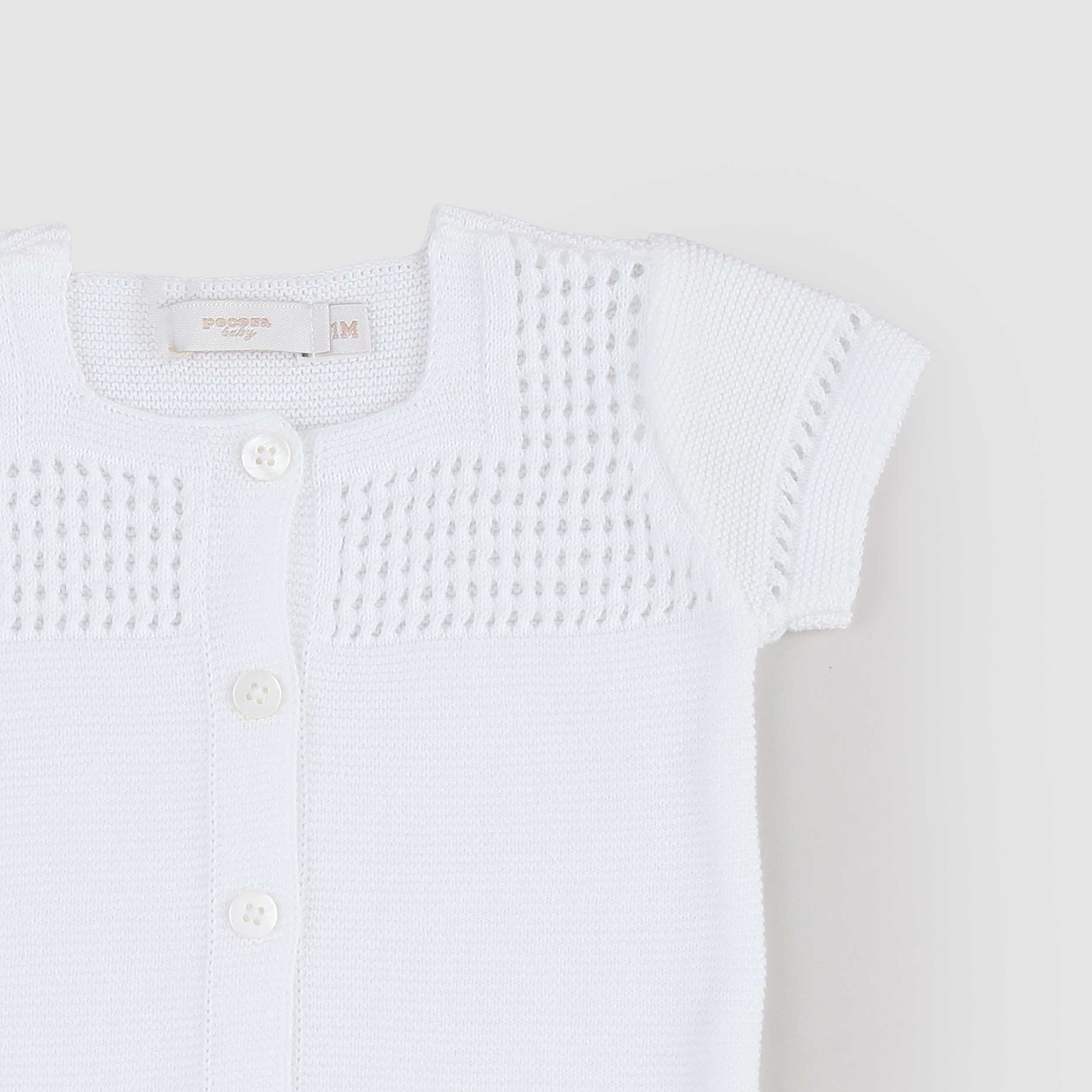 Tutina Bianca Corta con Scollo Firmata PECESA