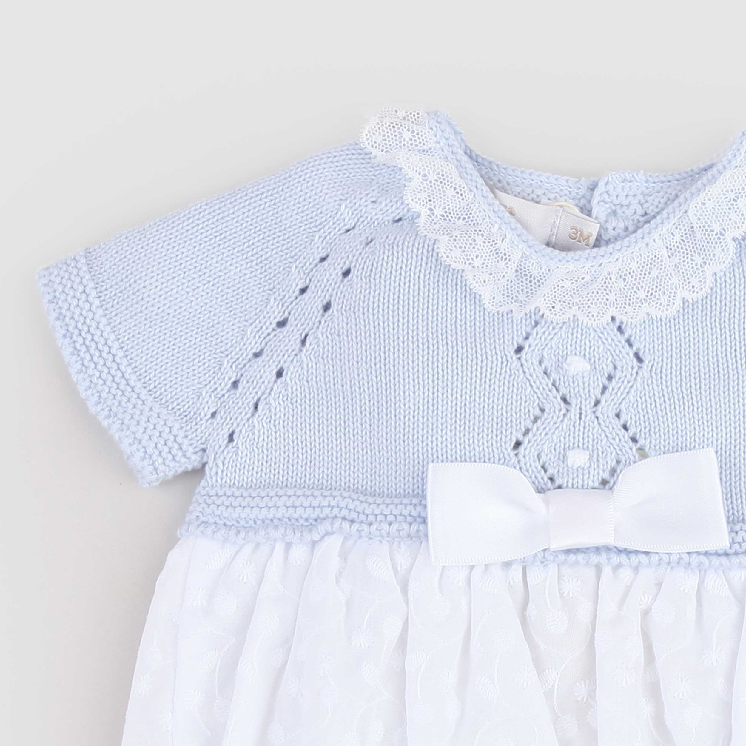 White and Light Blue Romper by PECESA