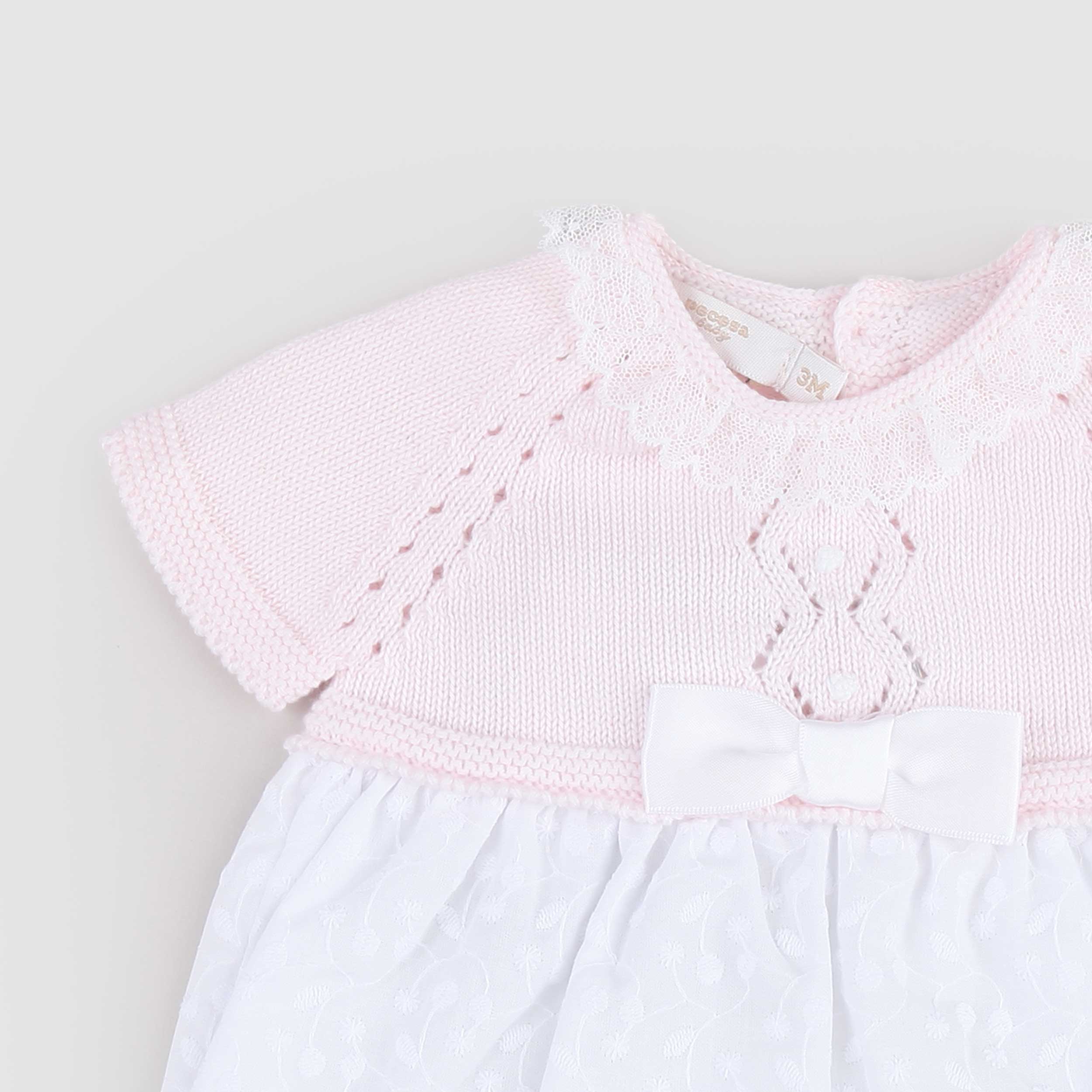 Pagliaccetto Bianco e Rosa Firmato PECESA