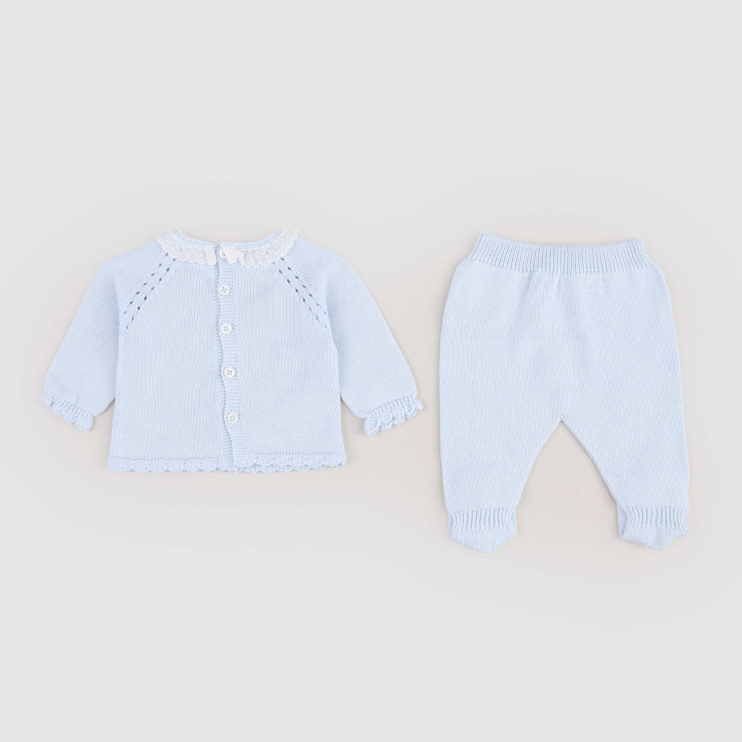 Completino Celeste due Pezzi Firmato PECESA