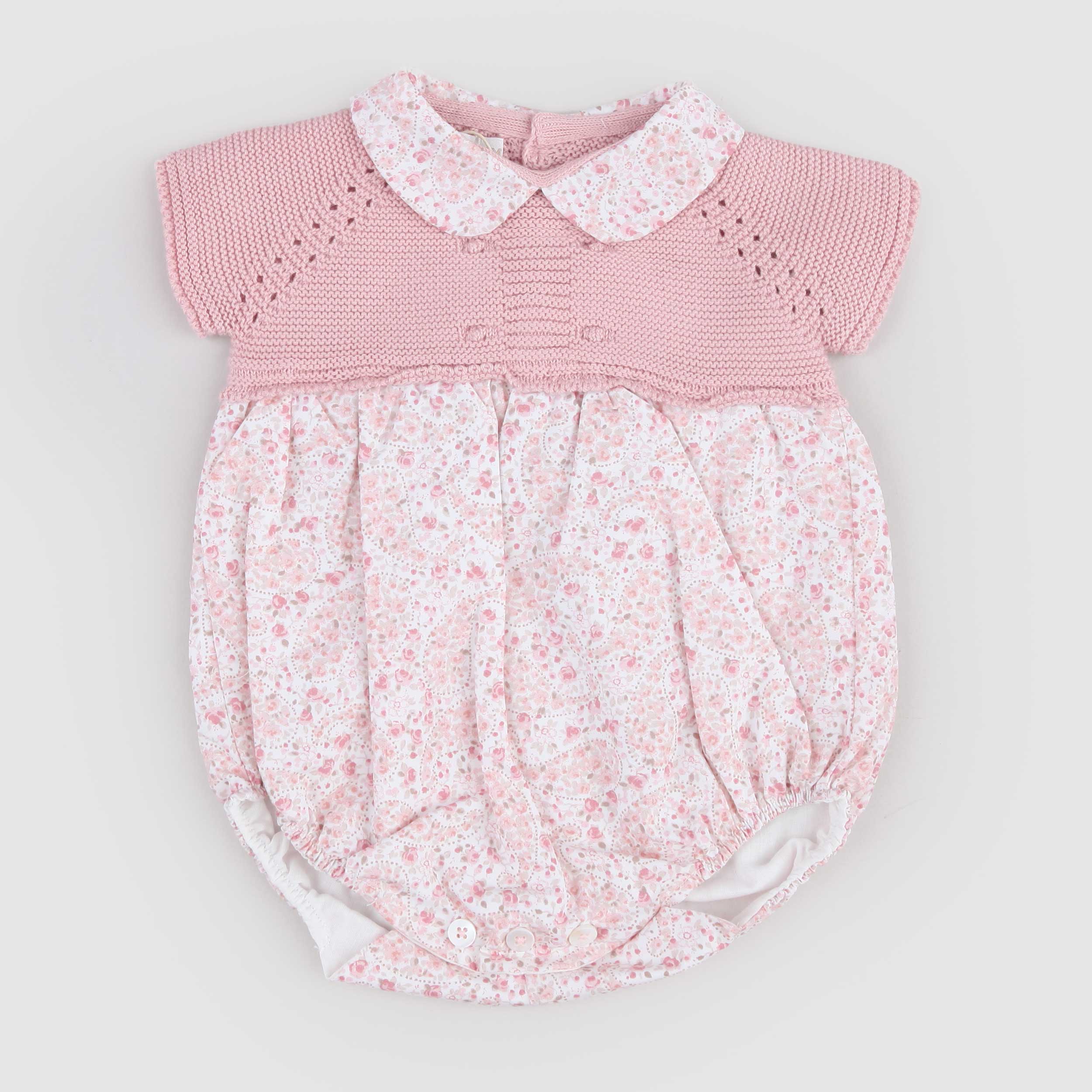 Pink Knitted Romper by PECESA