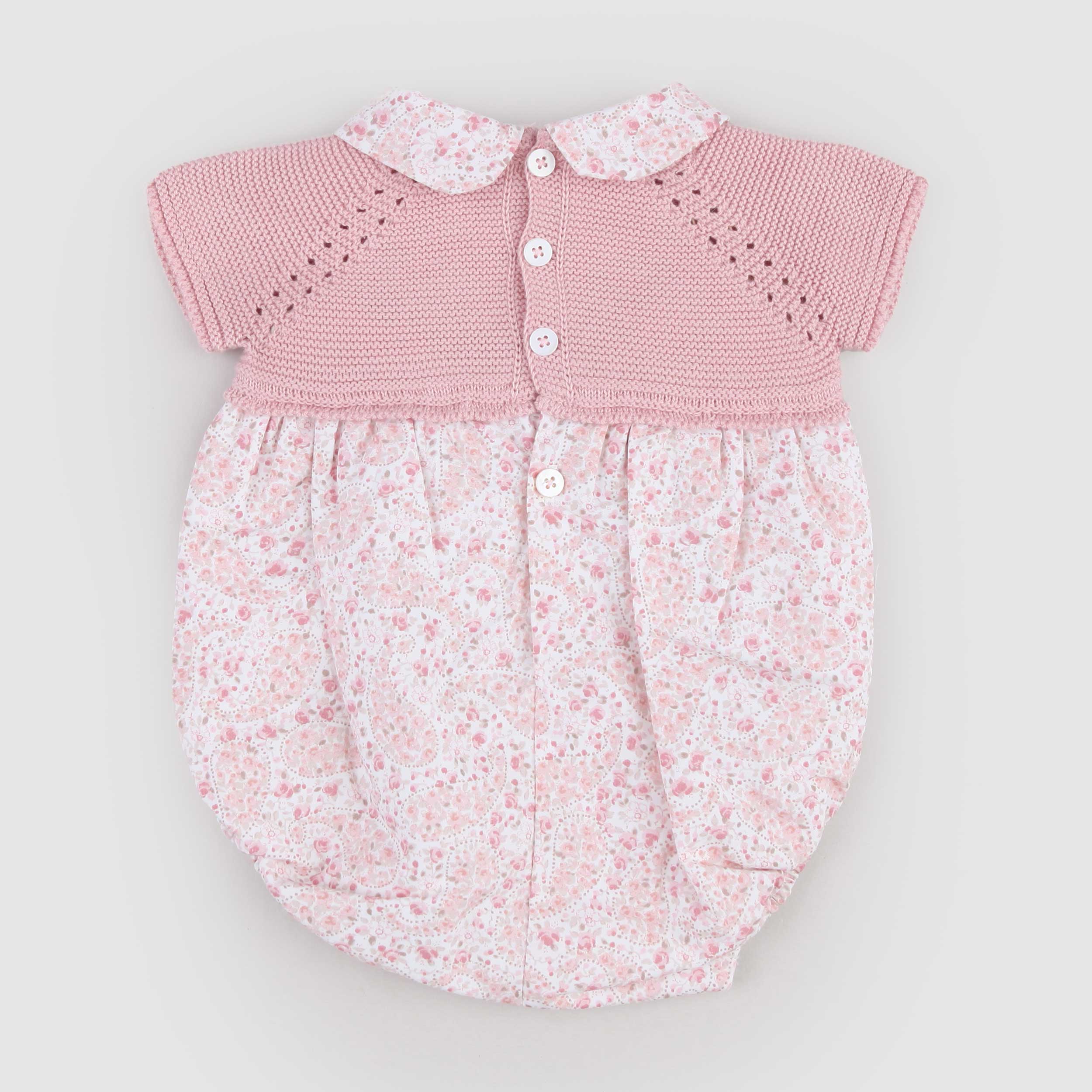 Pink Knitted Romper by PECESA