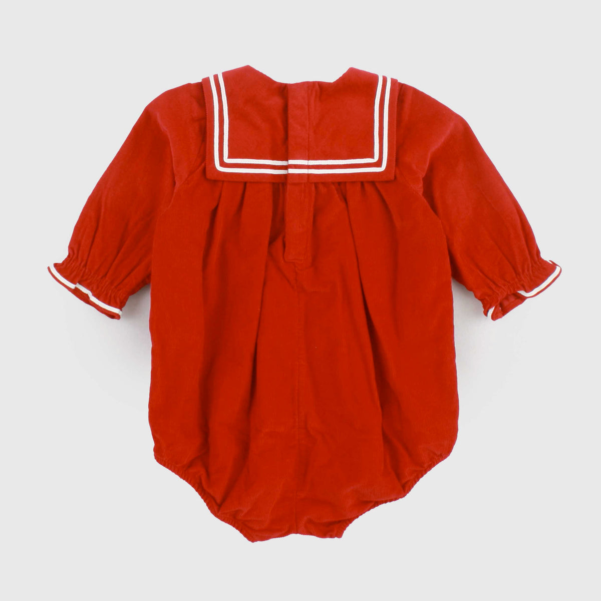 Red Ribbed Velvet Strop for Newborn by PETIT BATEAU