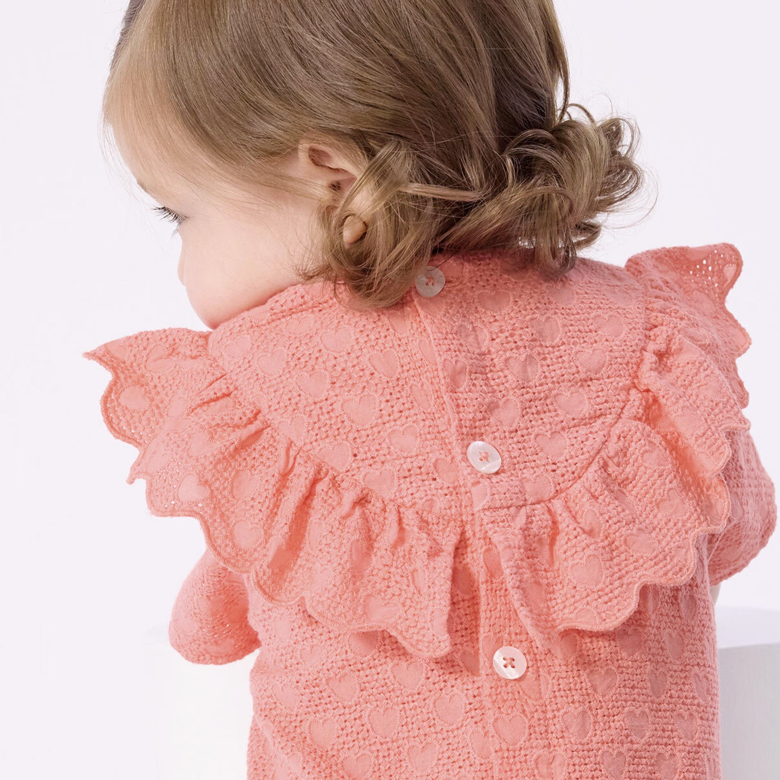 Salmon Dress with Rouge by PETIT BATEAU