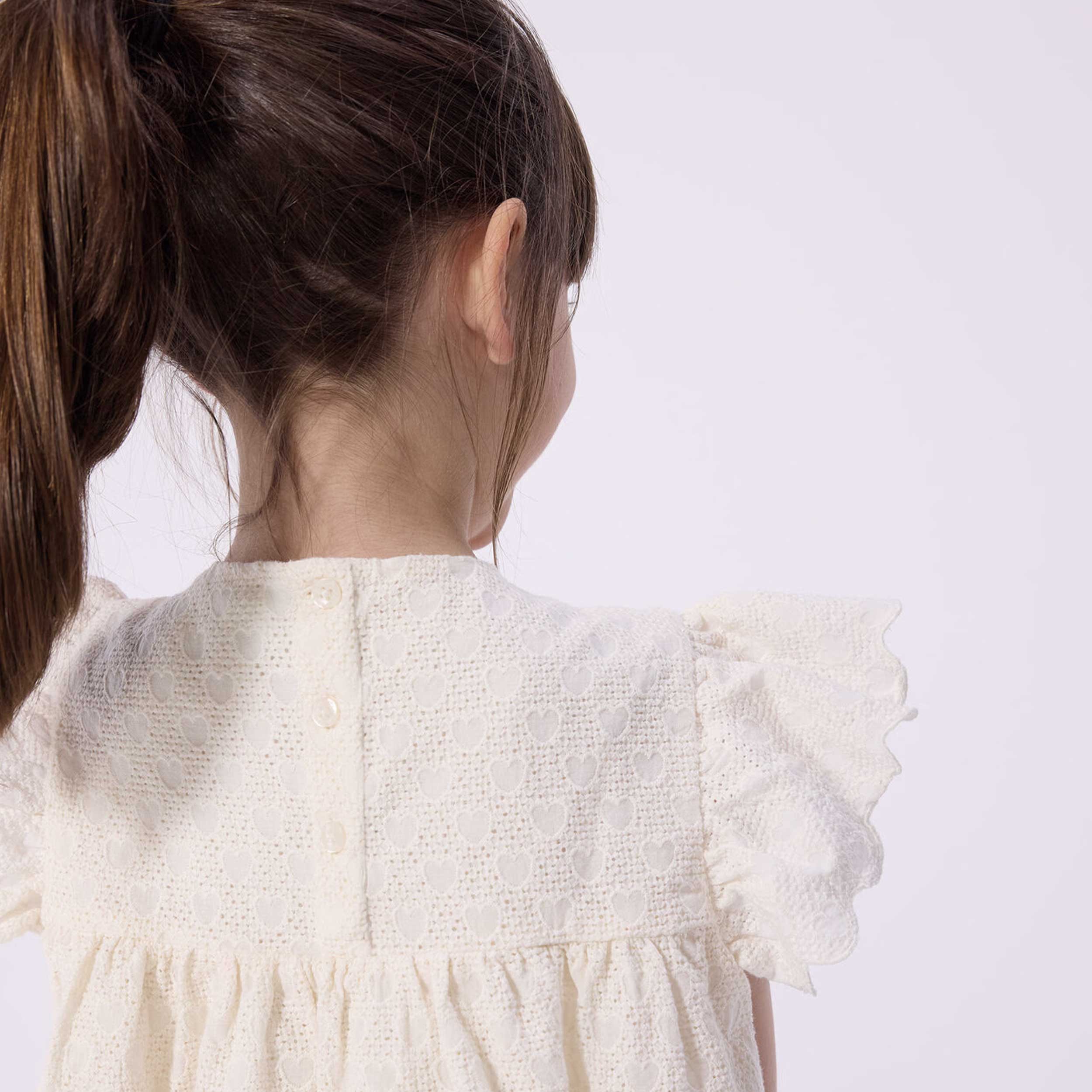 Abito Bianco con Volant Firmato PETIT BATEAU