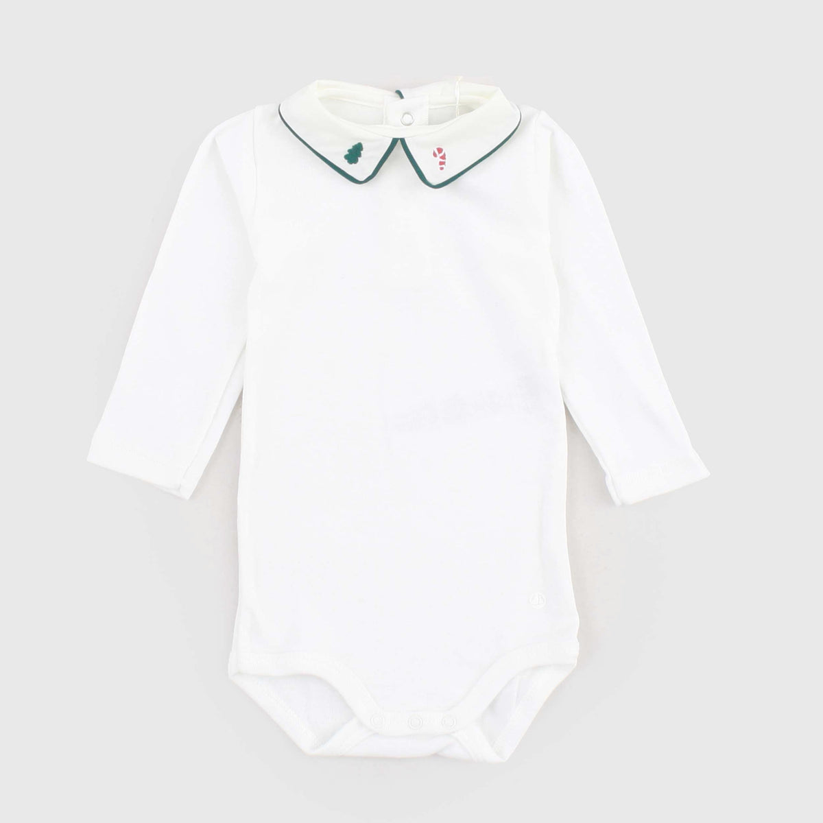 Body White Long Sleeve for Newborn by PETIT BATEAU
