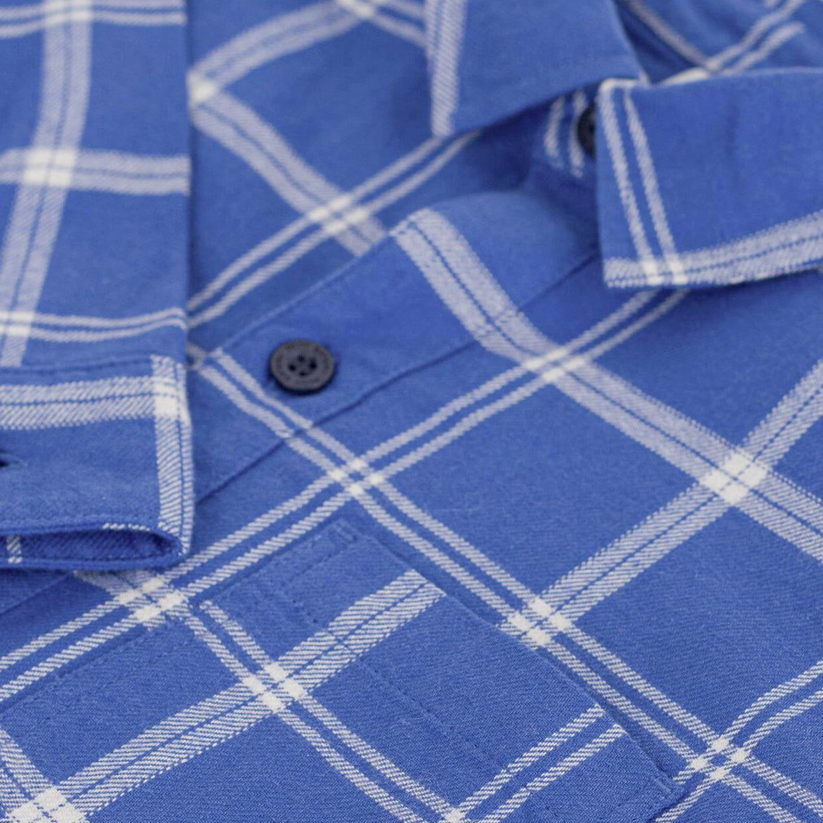 Camicetta Azzurra a Quadri per Bambino by PETIT BATEAU