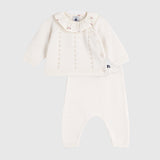 Wool Outfit with Floral Details by PETIT BATEAU