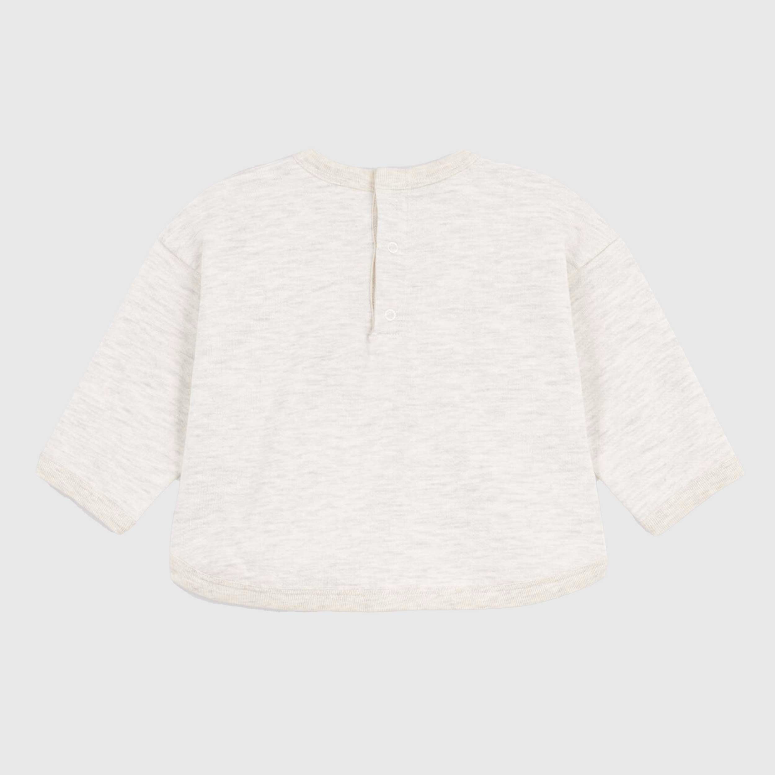 Beige Sweatshirt with Relief Design for Newborn by PETIT BATEAU