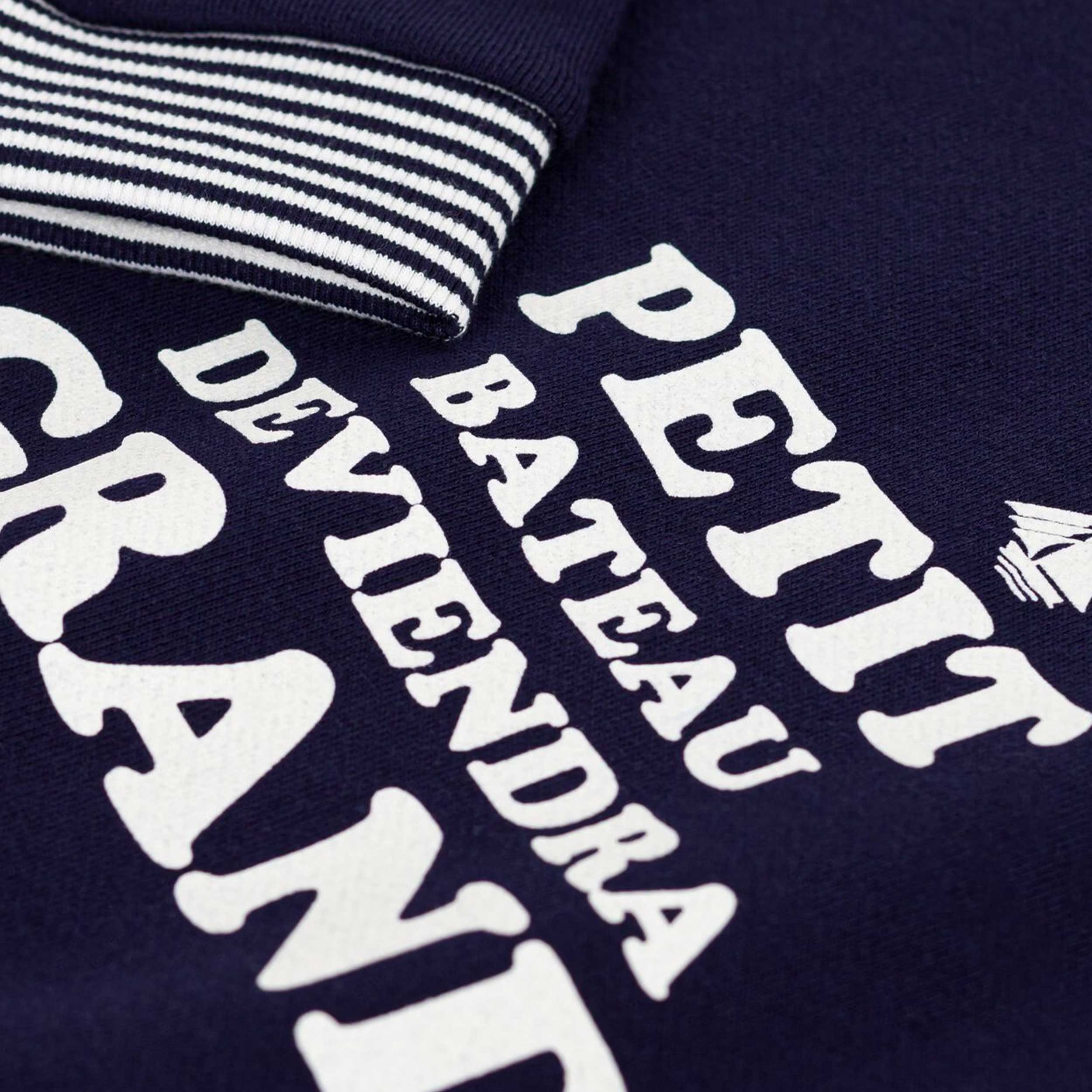 Felpa In Cotone Con Stampa Firmata PETIT BATEAU