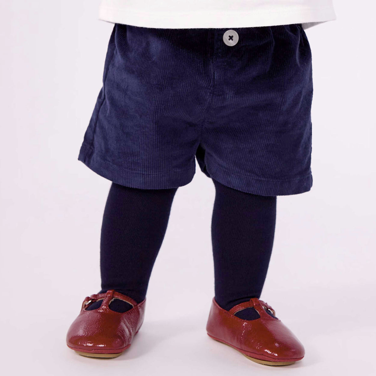 Bermuda Blu in Velluto a Coste per Neonata by PETIT BATEAU