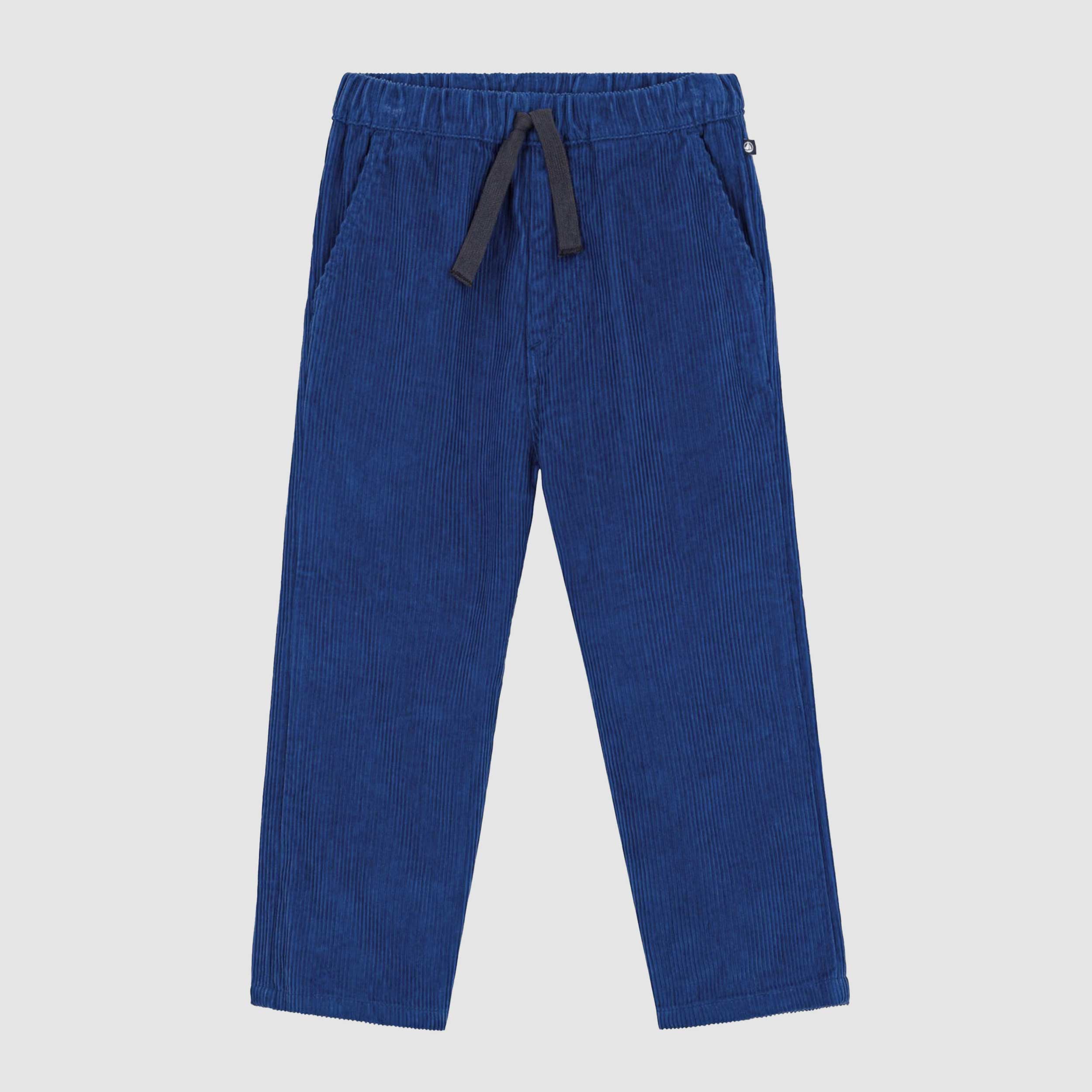 Pantalone Azzurro in Velluto a Coste per Bambino by PETIT BATEAU