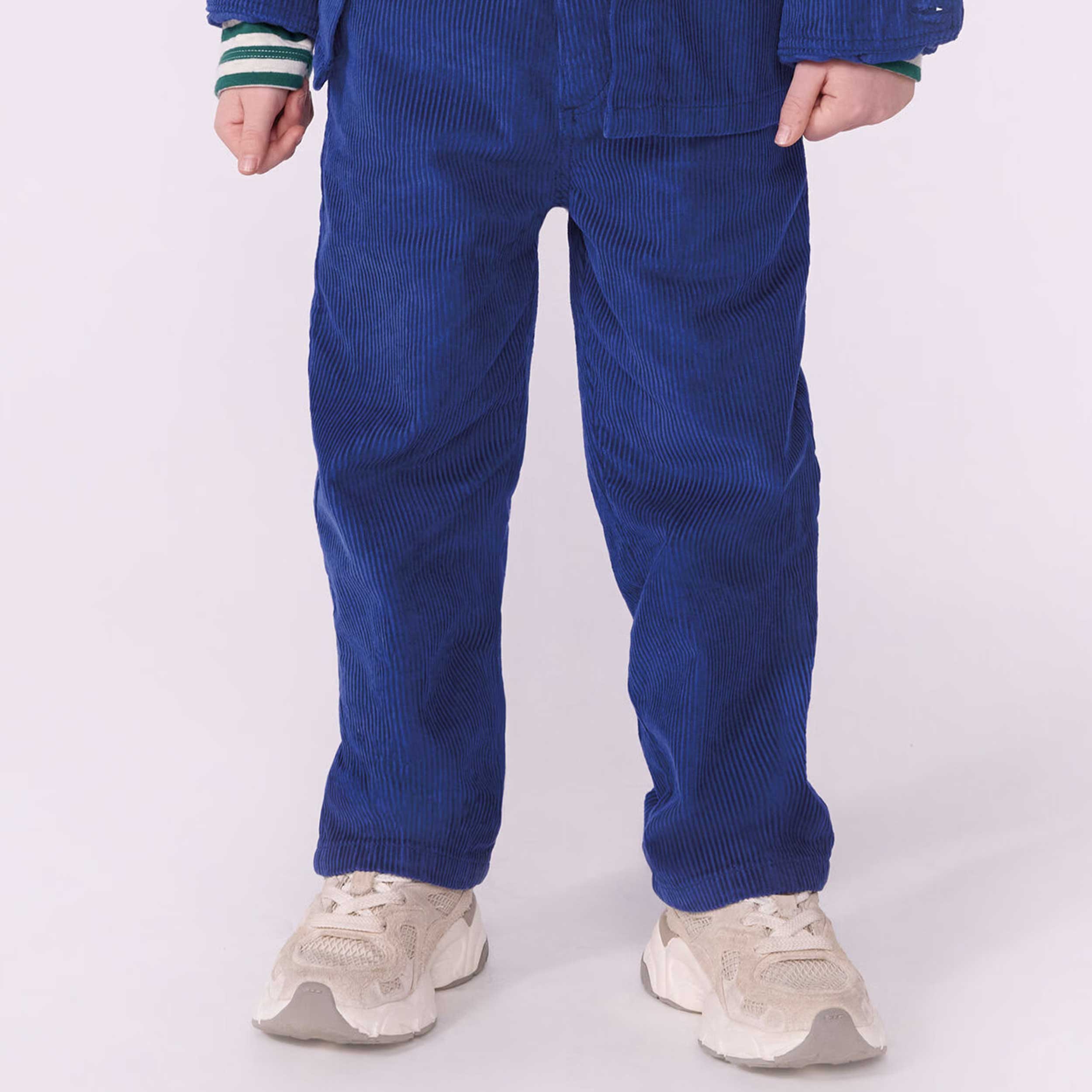 Pantalone Azzurro in Velluto a Coste per Bambino by PETIT BATEAU