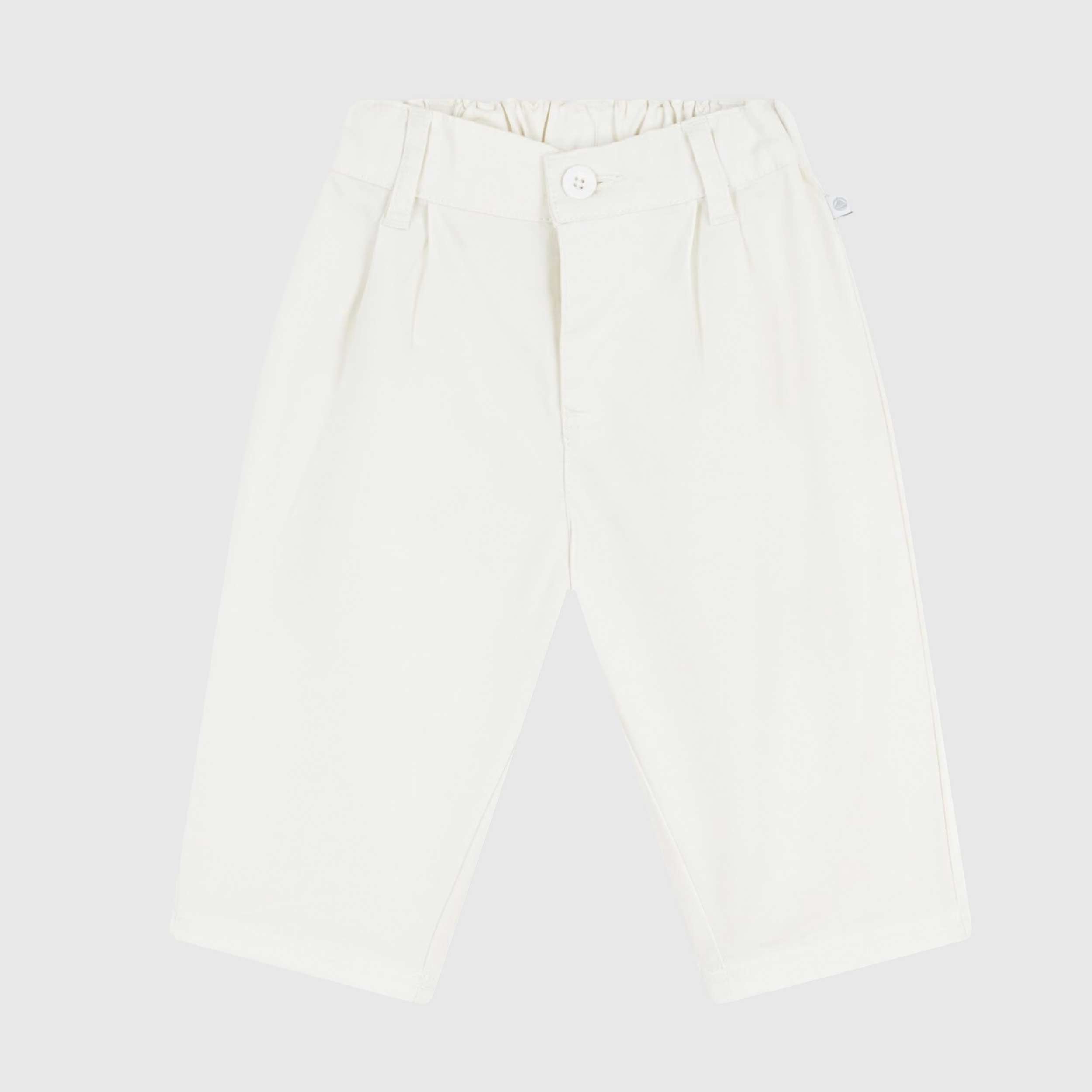 Pantalone Bianco in Serge Tinta Unita Firmato PETIT BATEAU