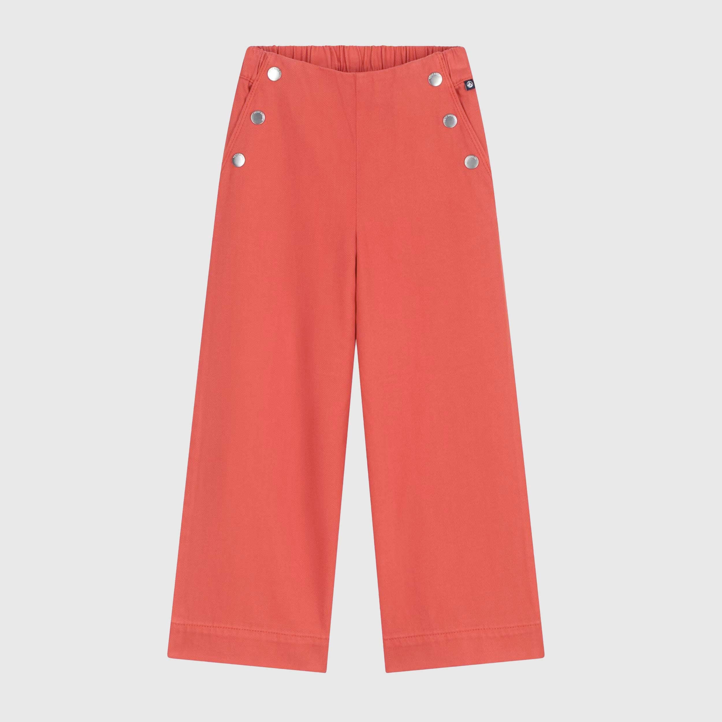 Pantalone Rosso Corallo in Serge Firmato PETIT BATEAU