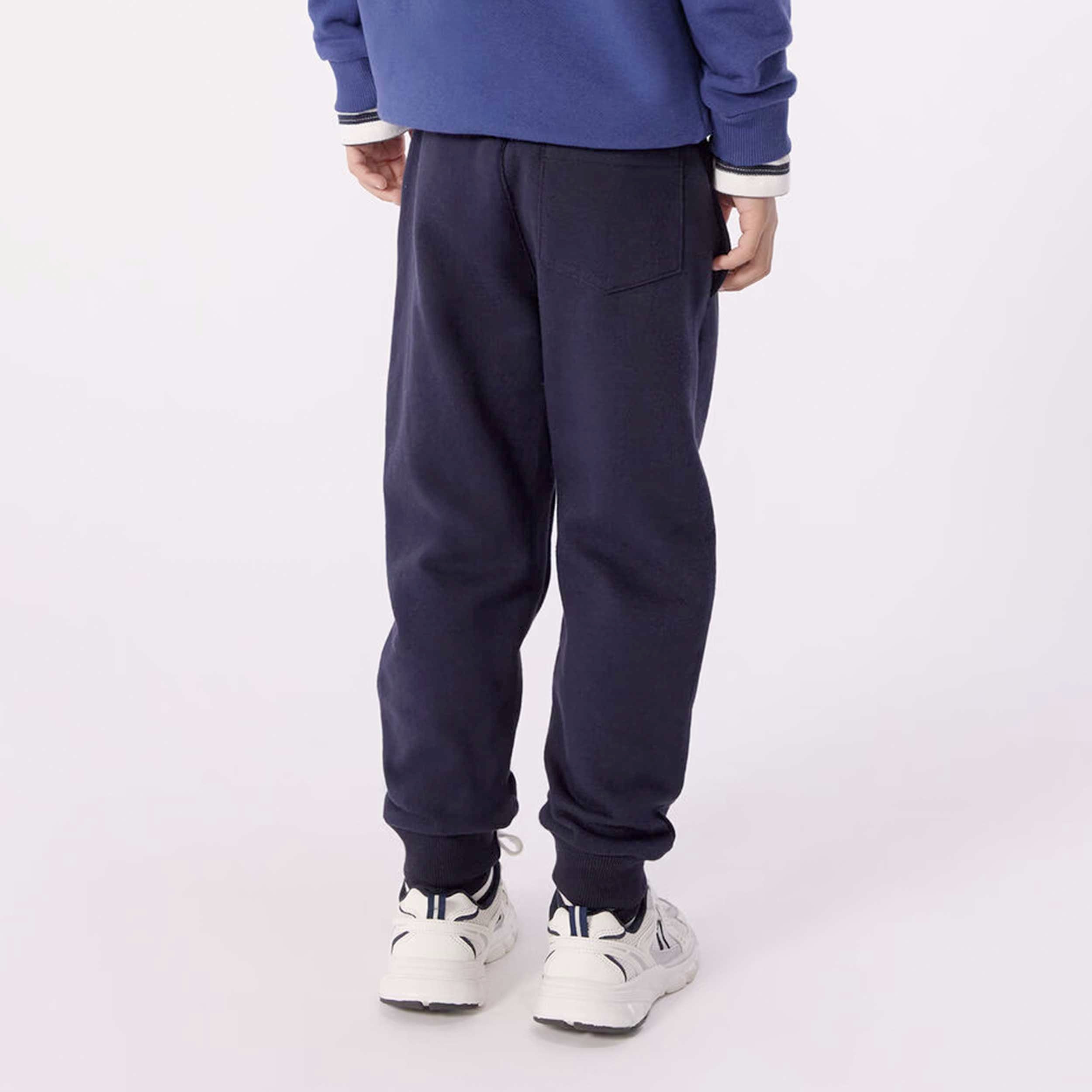 Blue Trousers with Drawstring in Waist Signed PETIT BATEAU