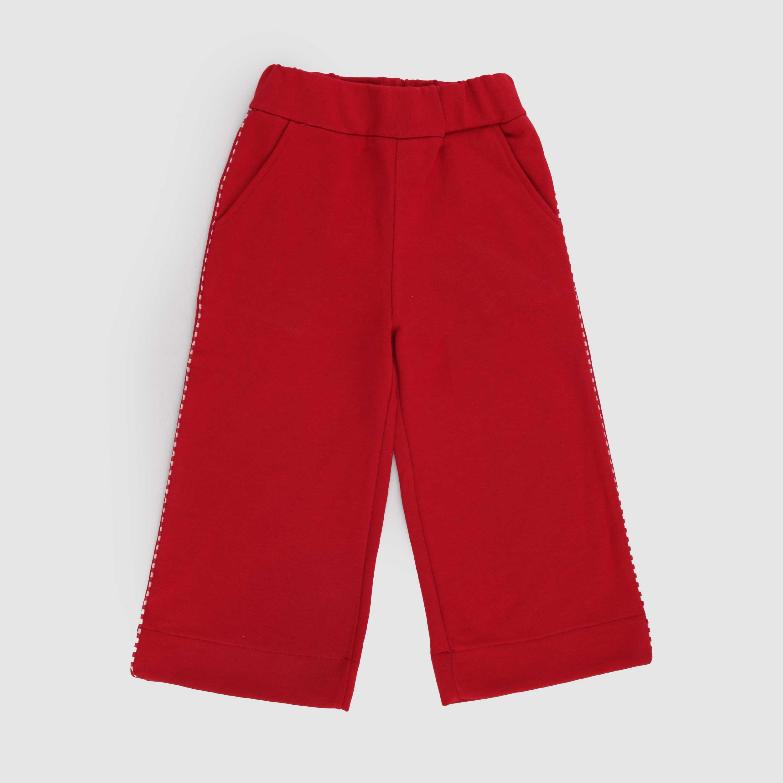 Red Trousers Wide Model Signed PETIT BATEAU