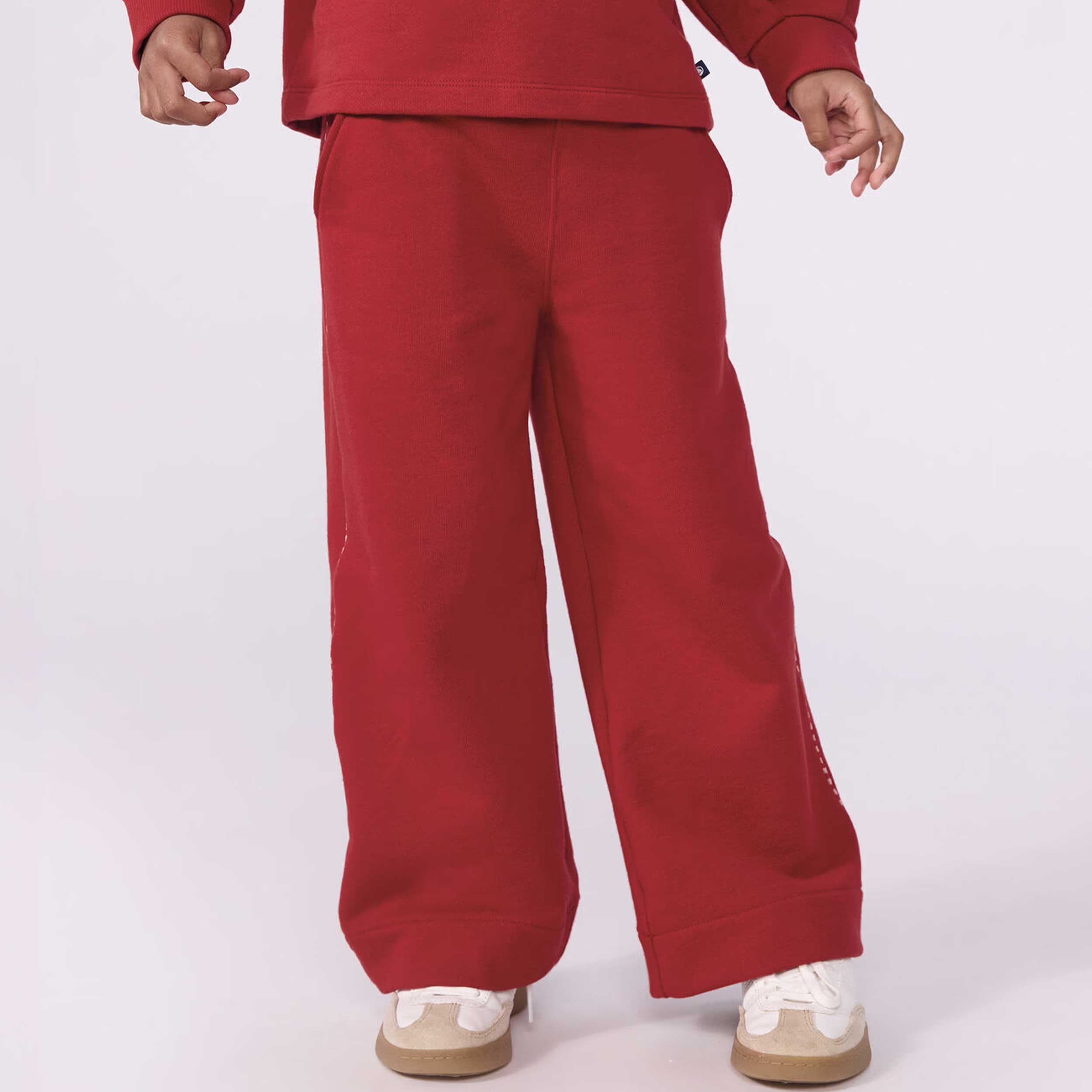 Red Trousers Wide Model Signed PETIT BATEAU