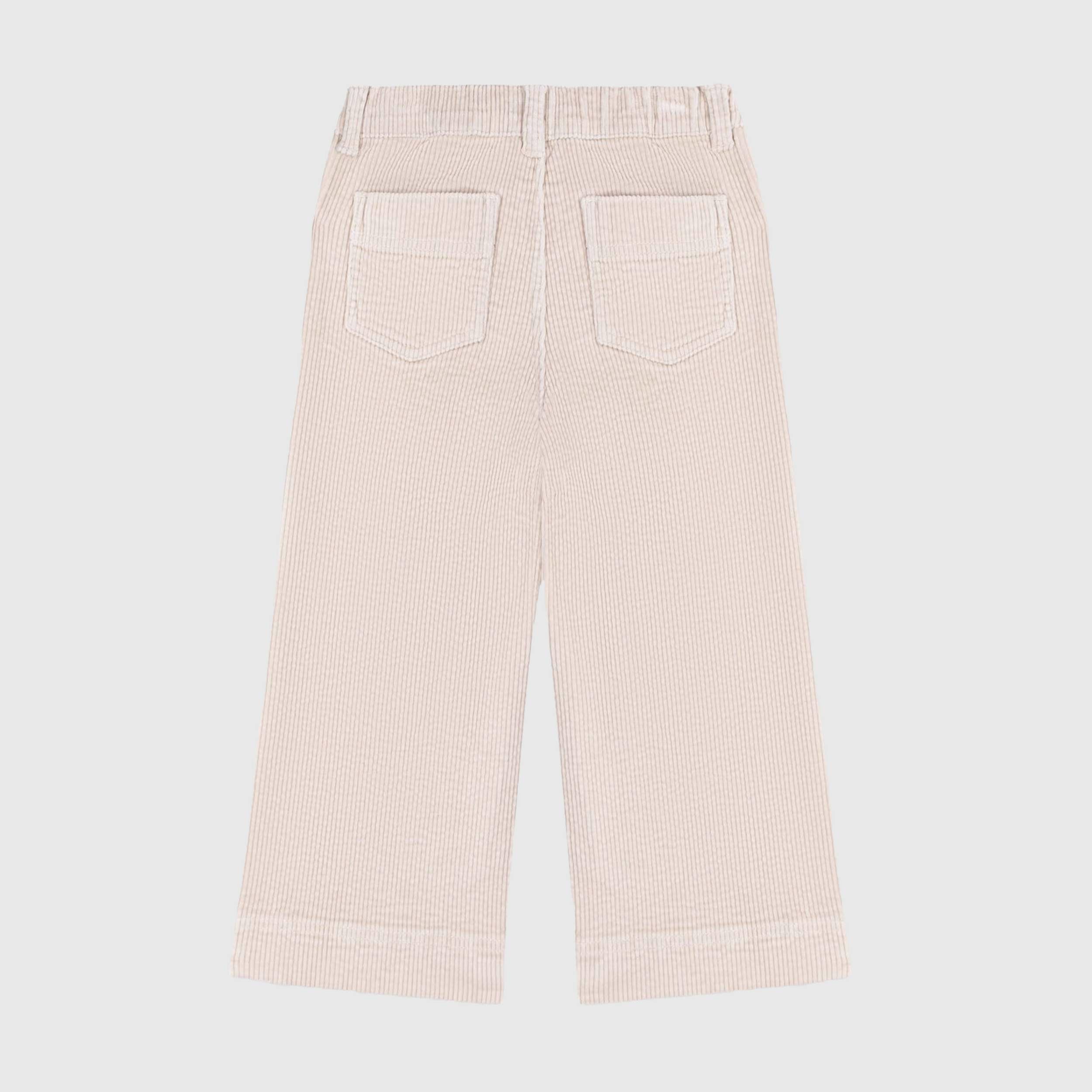 Pantalone Beige in Velluto a Coste per Bambina by PETIT BATEAU