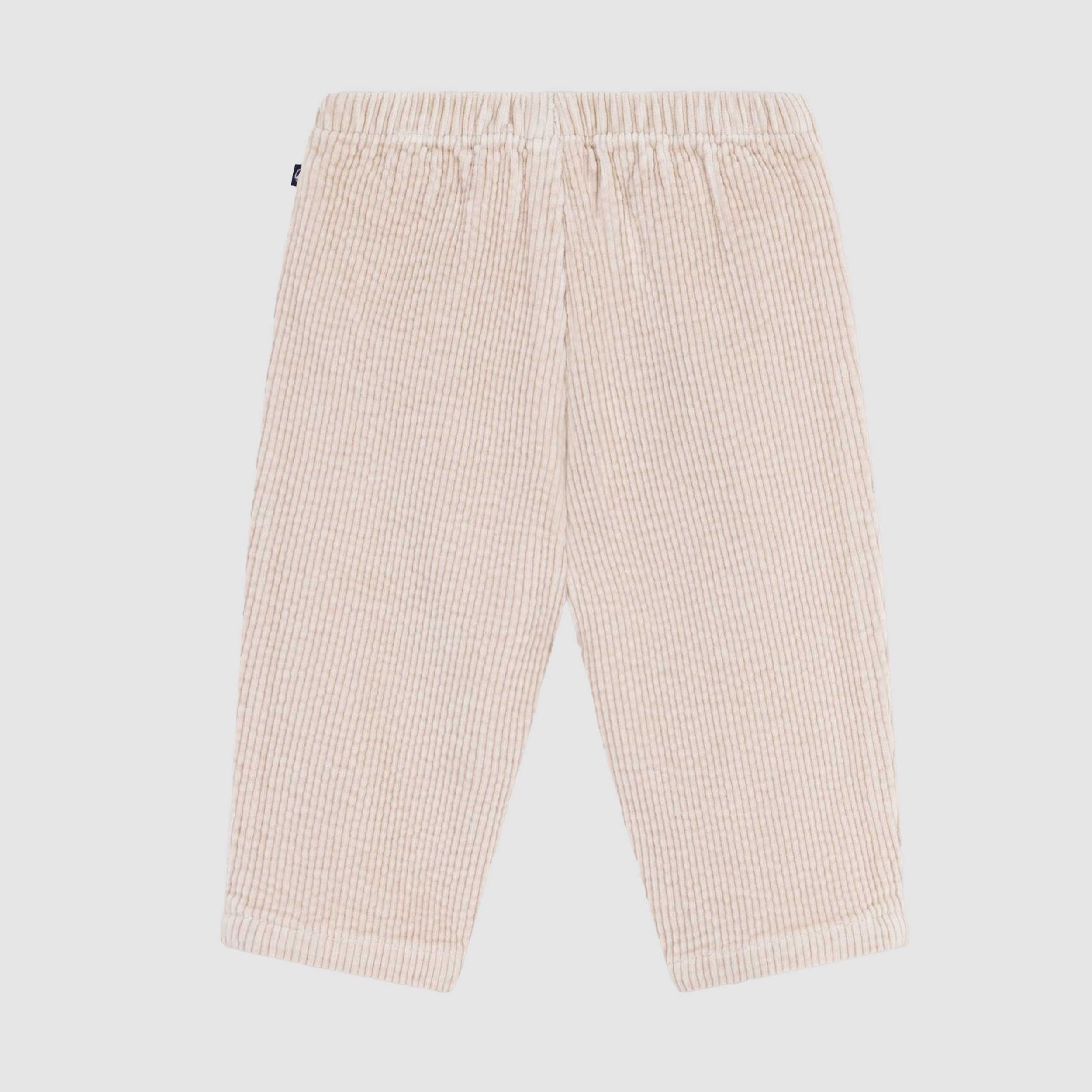 Pantalone Beige in Velluto a Coste per Neonati by PETIT BATEAU