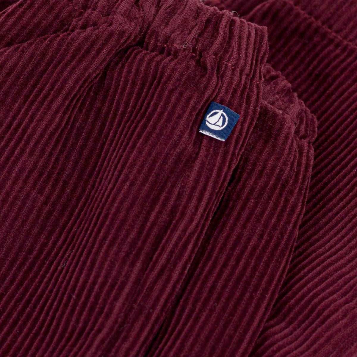 Pantalone Bordeaux in Velluto a Coste per Neonato by PETIT BATEAU