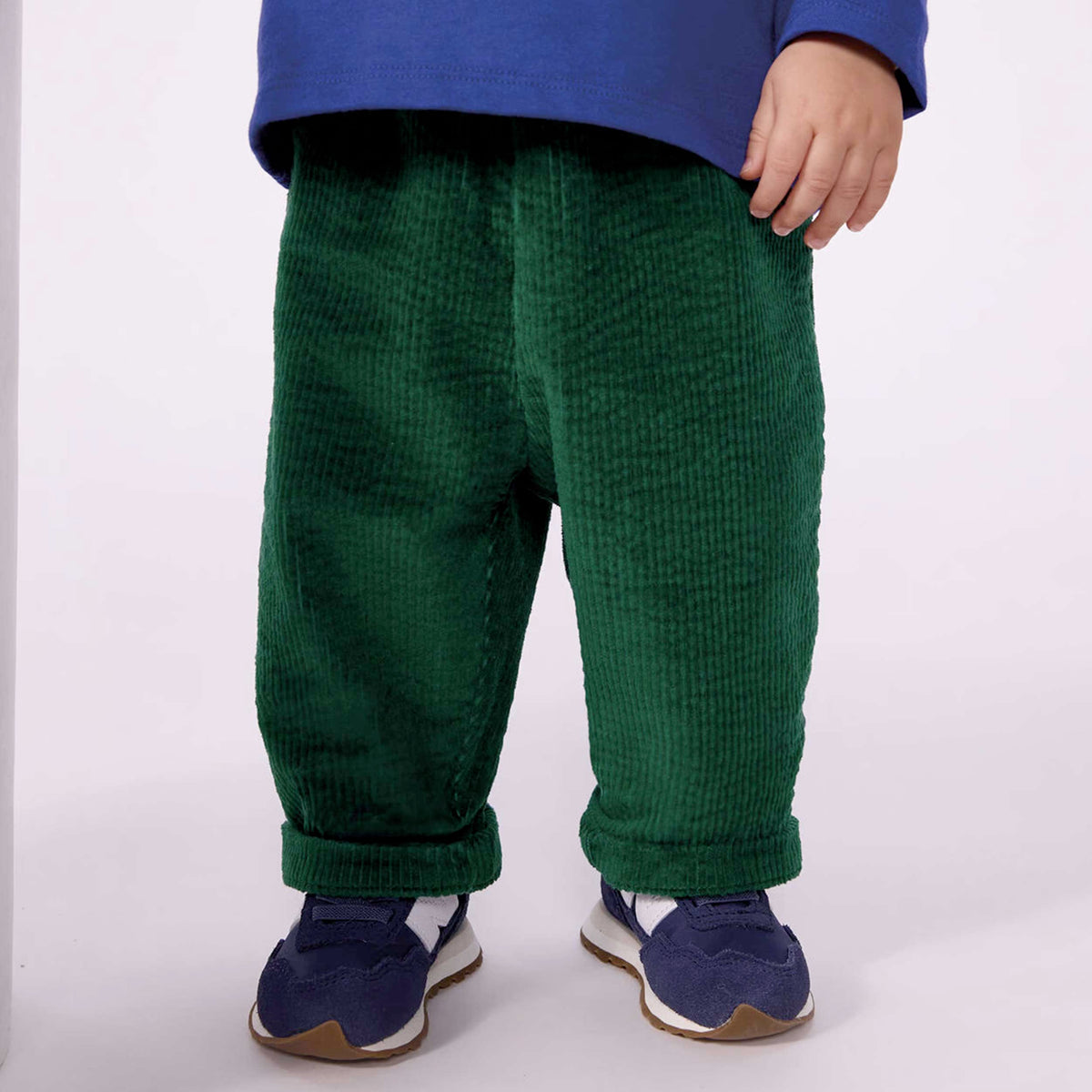 Pantaloncini Verdi in Velluto a Coste per Neonato by PETIT BATEAU