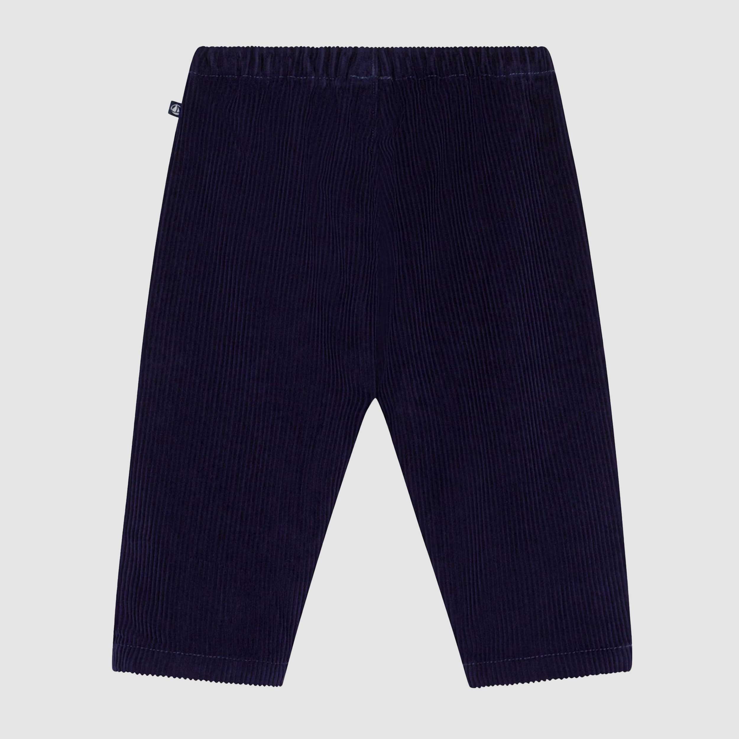 Pantalone Blu in Velluto a Coste per Neonato by PETIT BATEAU