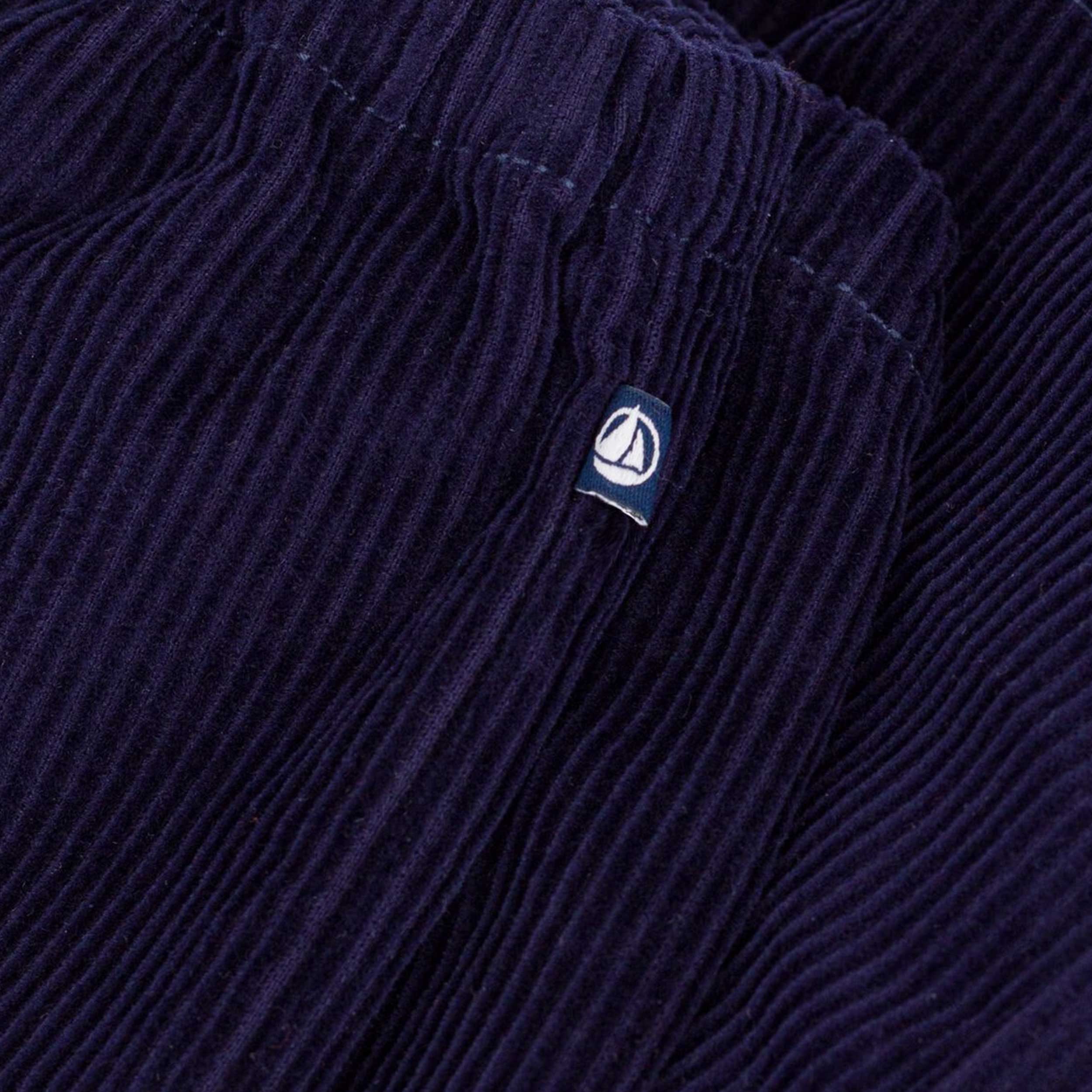 Pantalone Blu in Velluto a Coste per Neonato by PETIT BATEAU