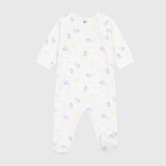 Tutina Latte in Calda Ciniglia con Stampa per Neonati by PETIT BATEAU
