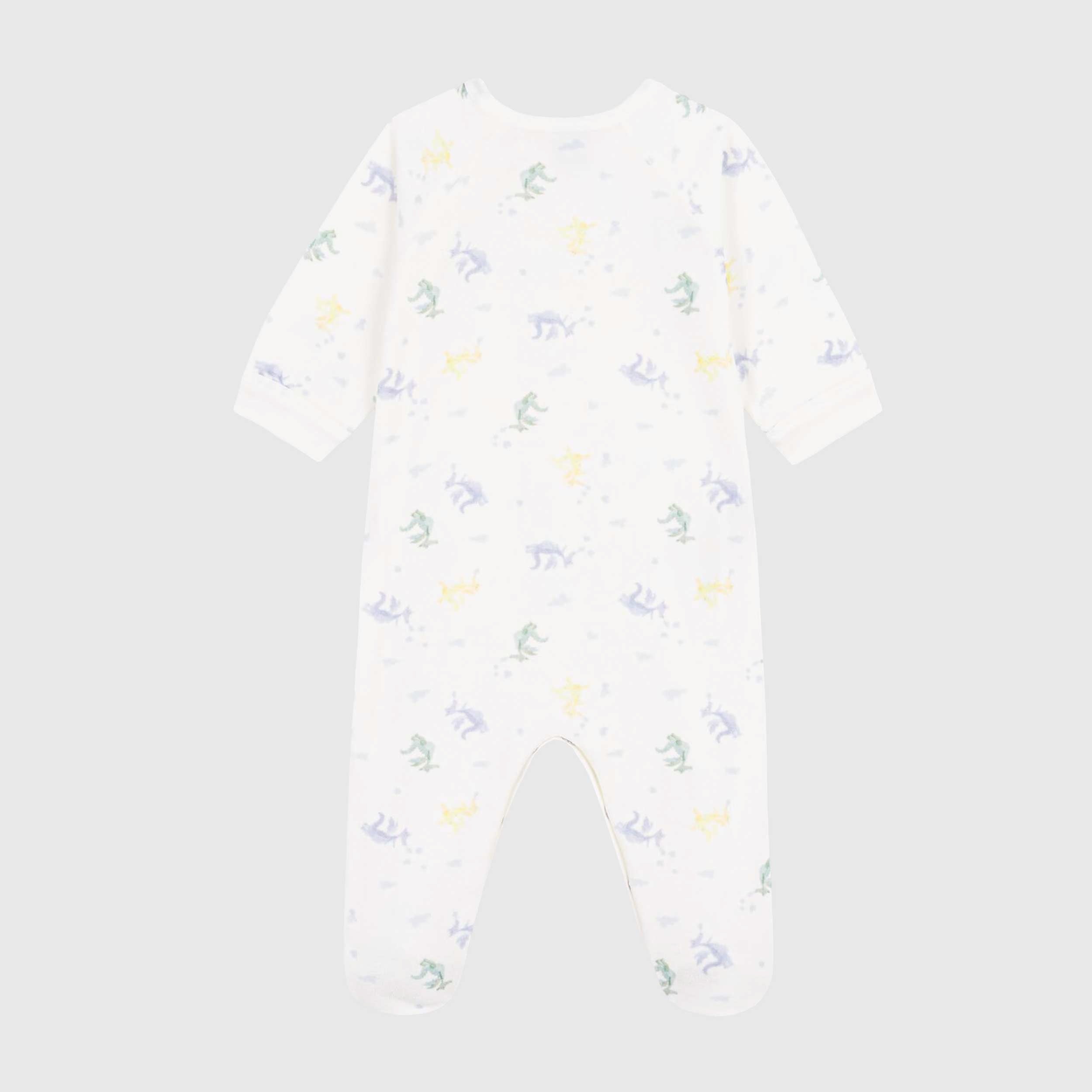 Tutina Latte in Calda Ciniglia con Stampa per Neonati by PETIT BATEAU