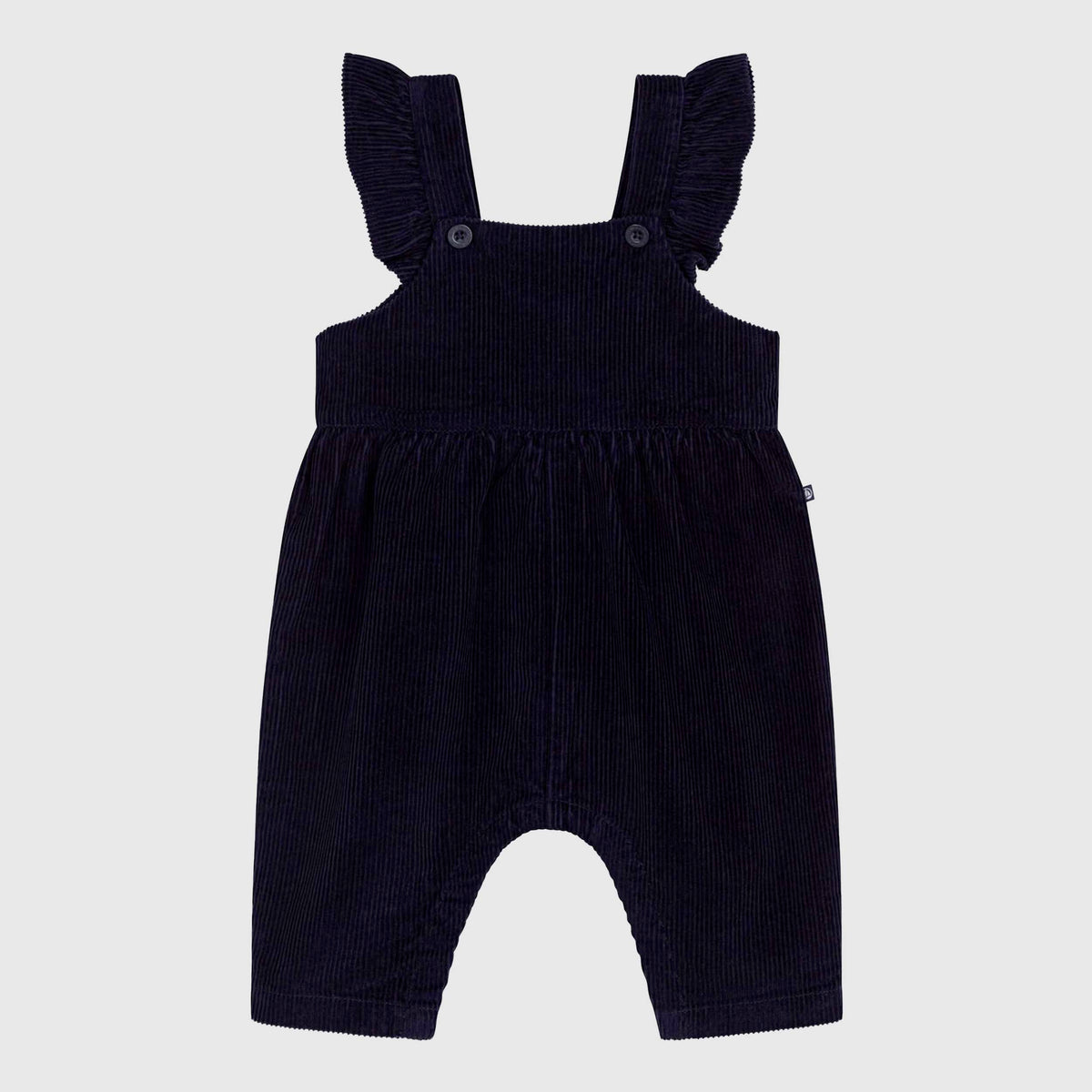 Salopette in Velluto a Coste Blu per Neonata by PETIT BATEAU